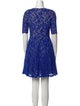 ML Monique Lhuillier Lace Pattern Mini Dress