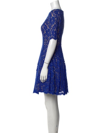 ML Monique Lhuillier Lace Pattern Mini Dress
