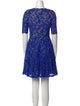 ML Monique Lhuillier Lace Pattern Mini Dress