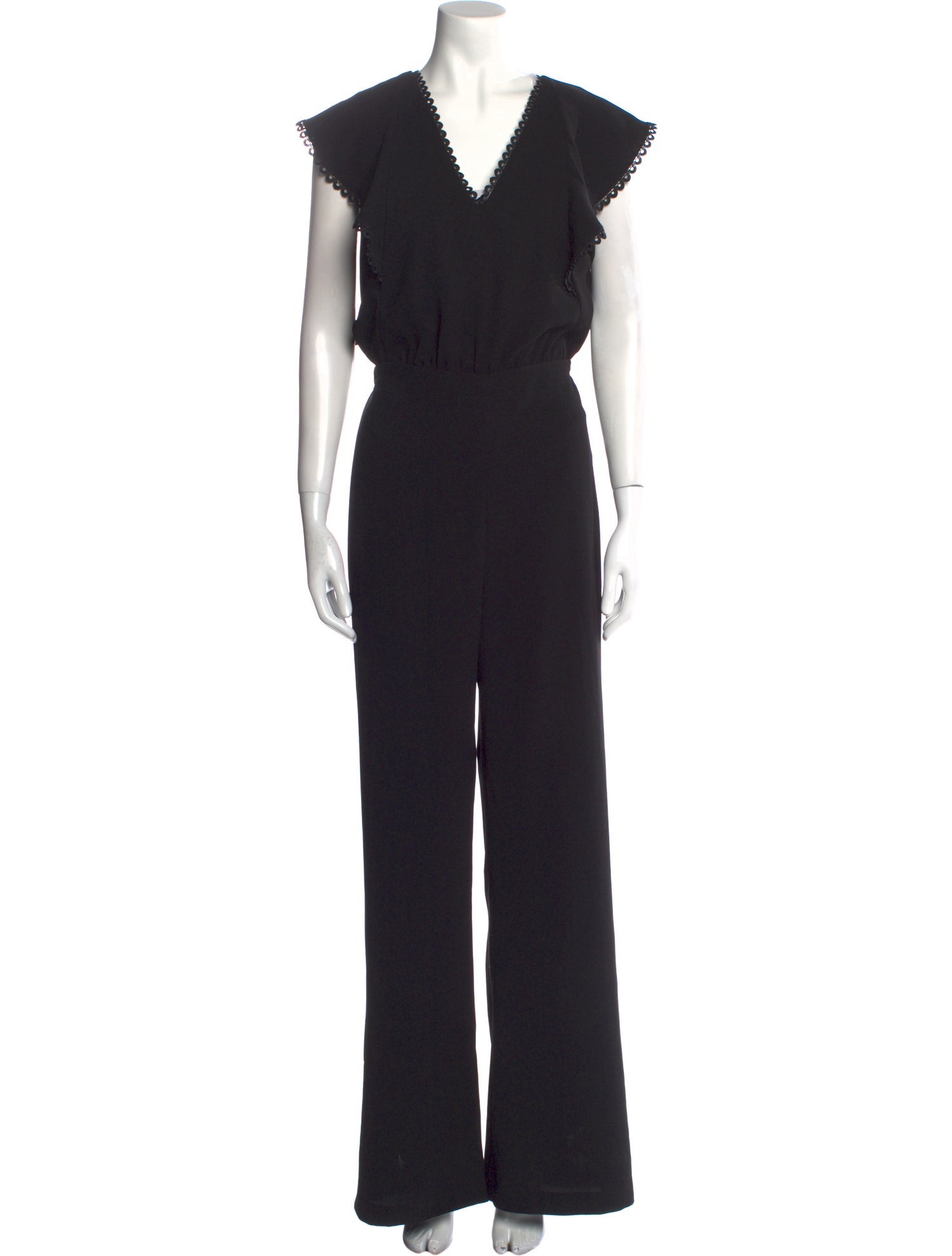 ML Monique Lhuillier V-Neck Jumpsuit