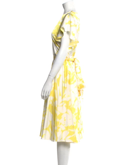 ML Monique Lhuillier Printed Midi Length Dress