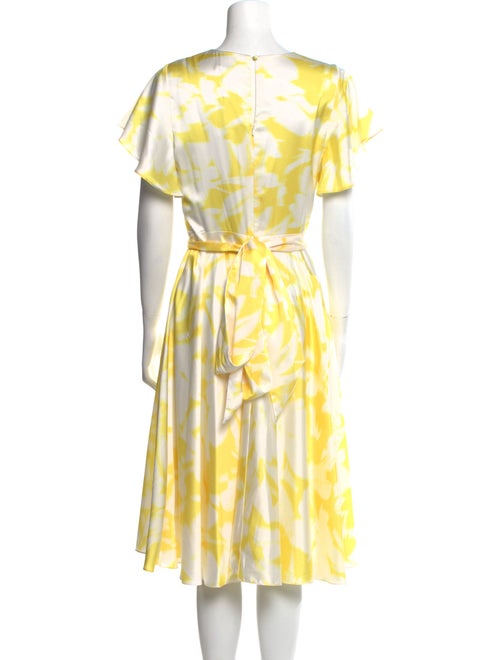 ML Monique Lhuillier Printed Midi Length Dress