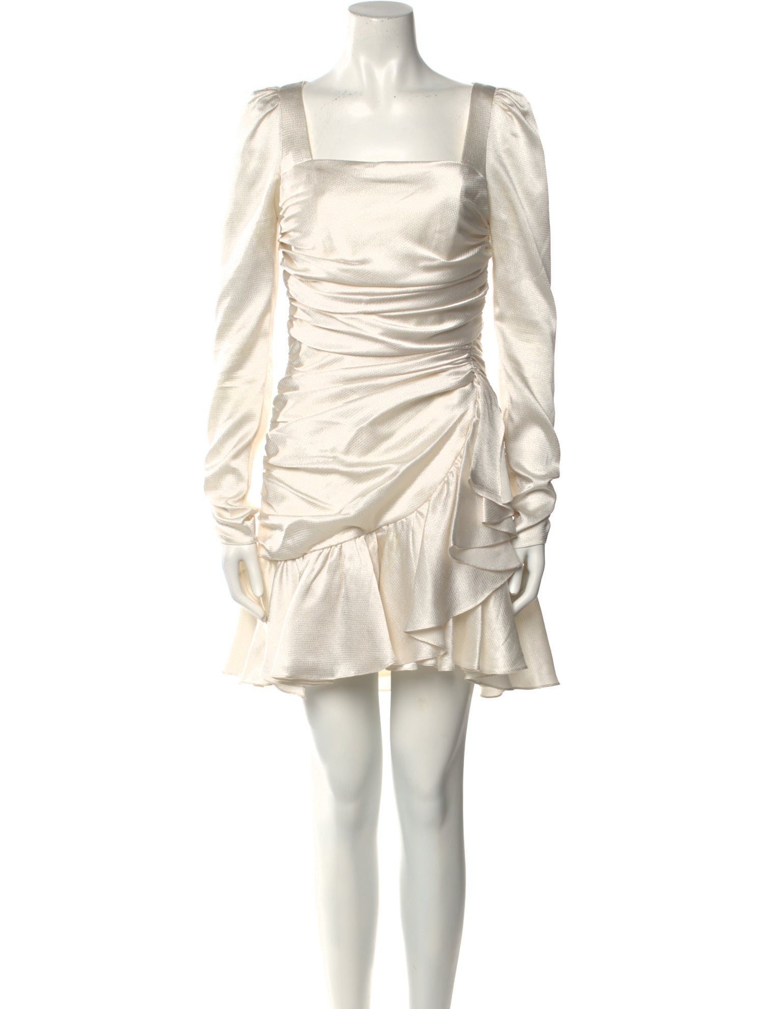 ML Monique Lhuillier Square Neckline Mini Dress