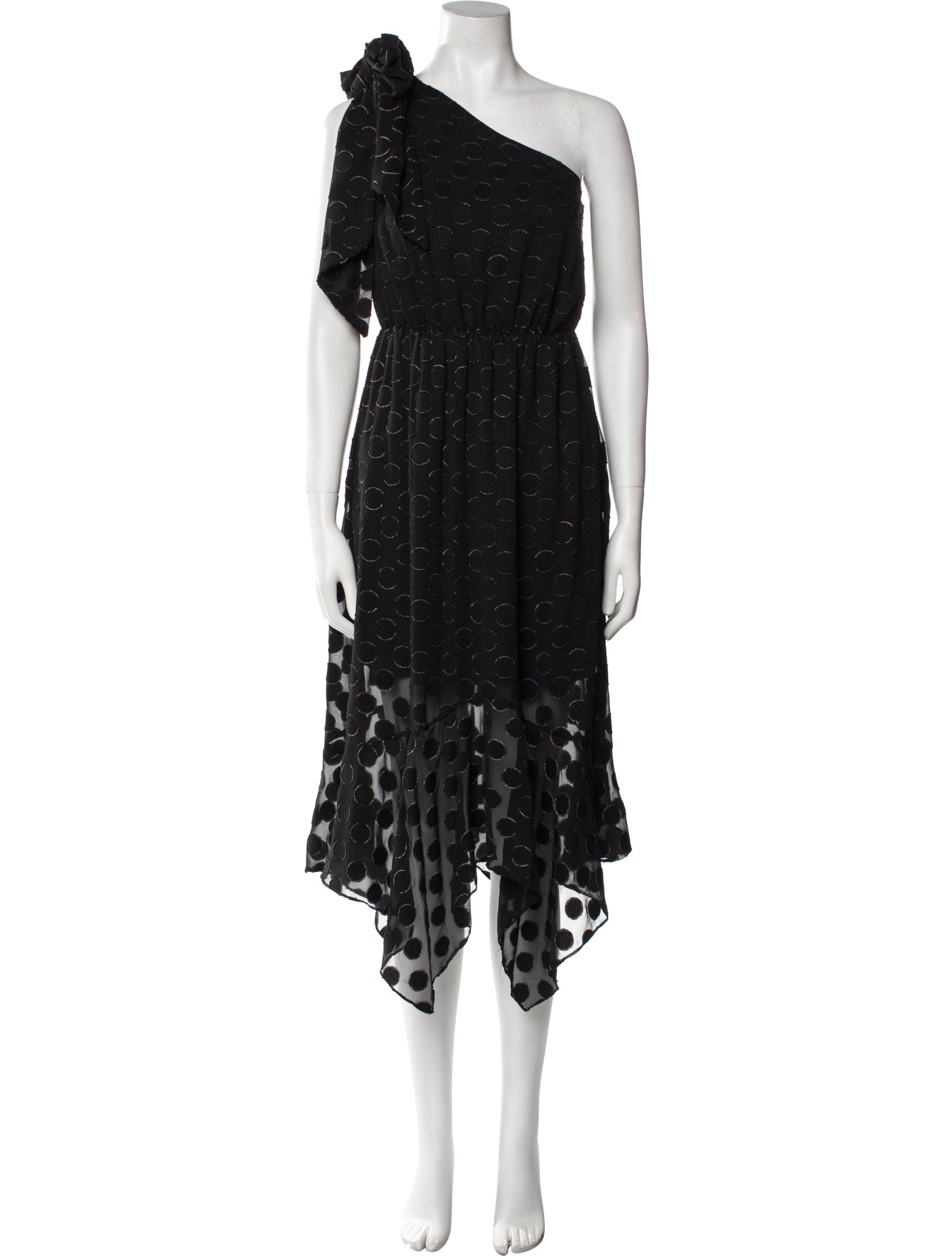 ML Monique Lhuillier Printed Long Dress