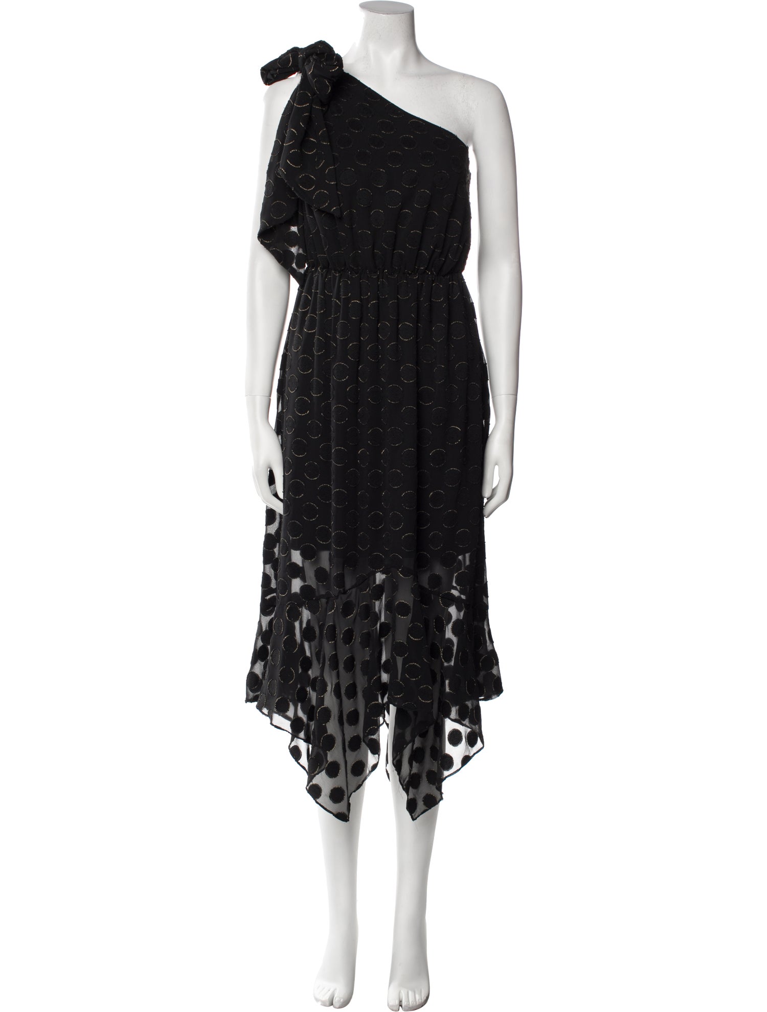 ML Monique Lhuillier Printed Midi Length Dress