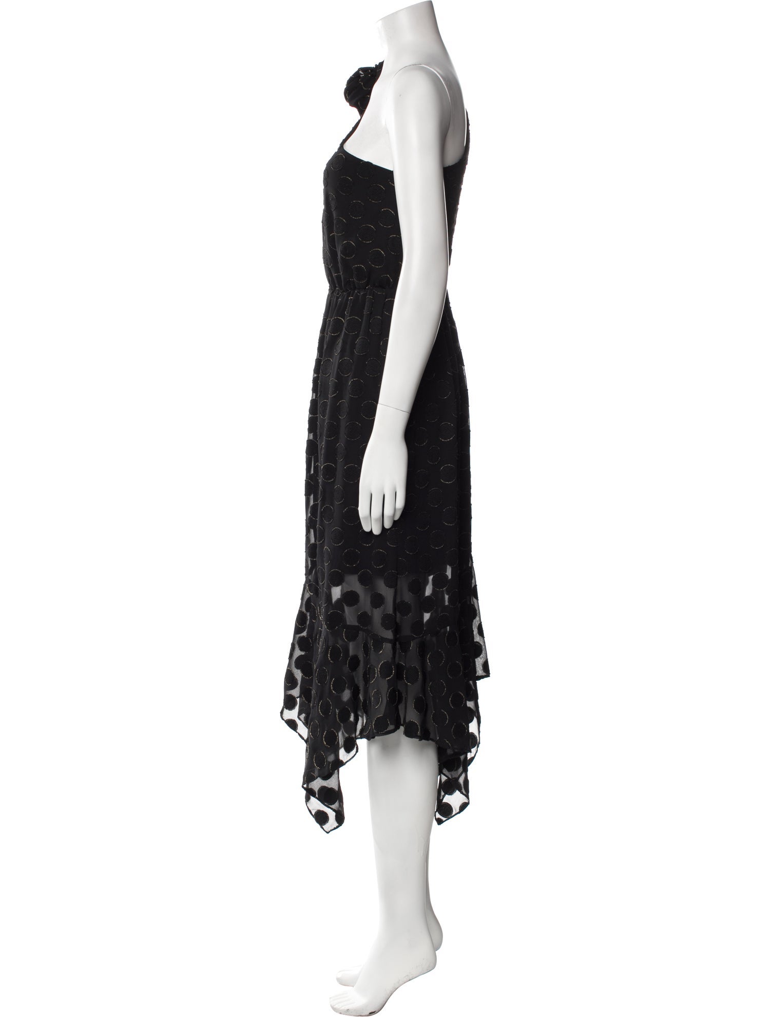 ML Monique Lhuillier Printed Midi Length Dress