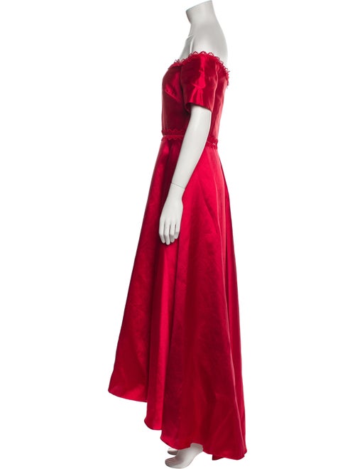 ML Monique Lhuillier Off-The-Shoulder Long Dress