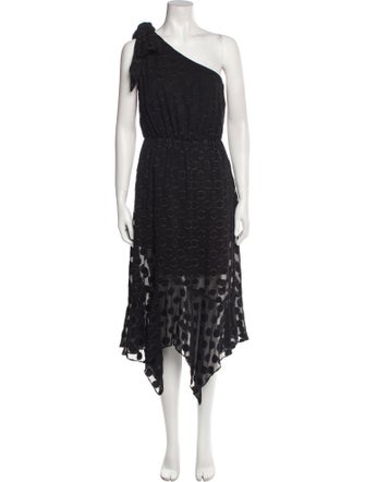 ML Monique Lhuillier Printed Midi Length Dress