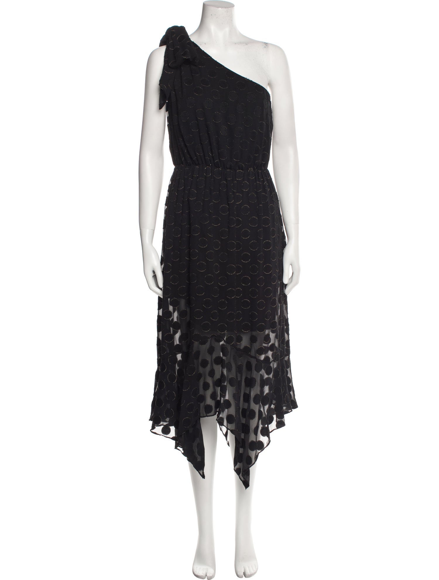 ML Monique Lhuillier Printed Midi Length Dress