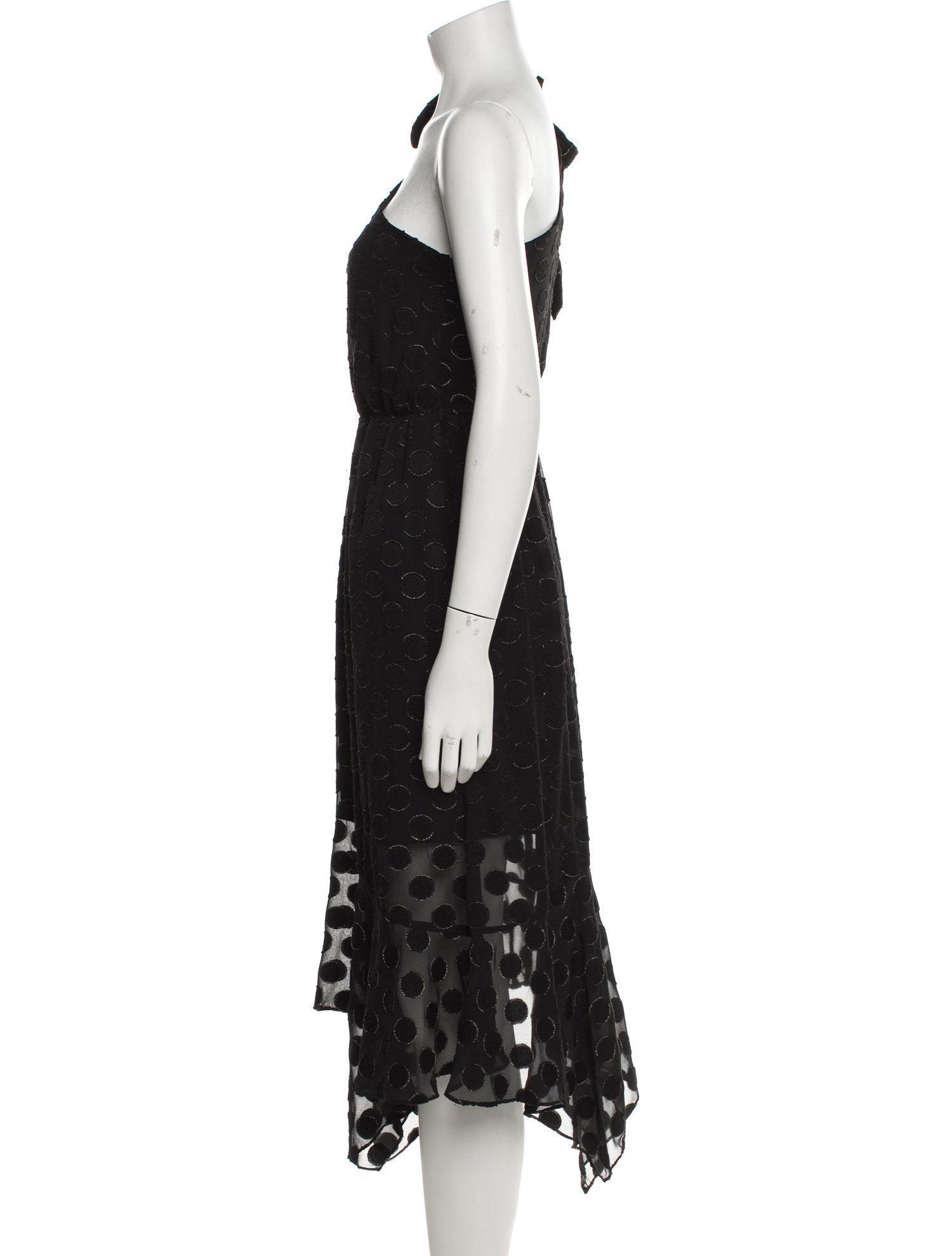 ML Monique Lhuillier Printed Midi Length Dress