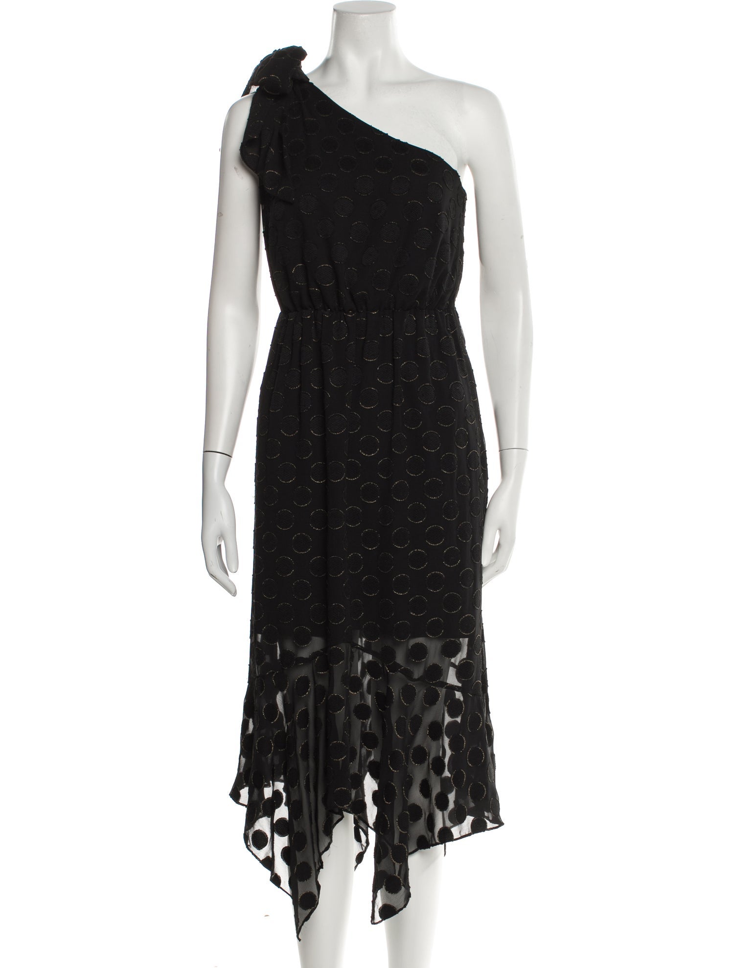 ML Monique Lhuillier Printed Midi Length Dress