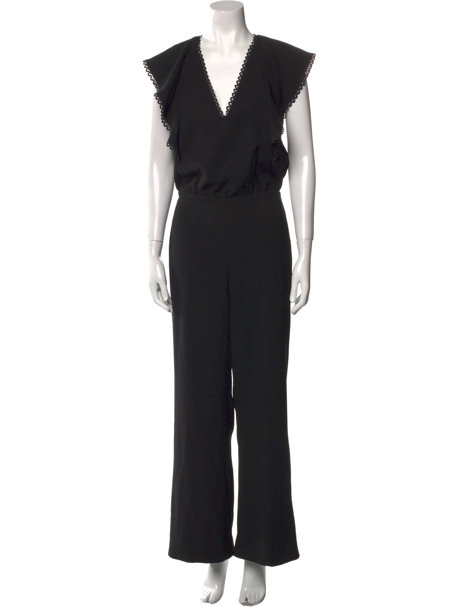 ML Monique Lhuillier V-Neck Jumpsuit