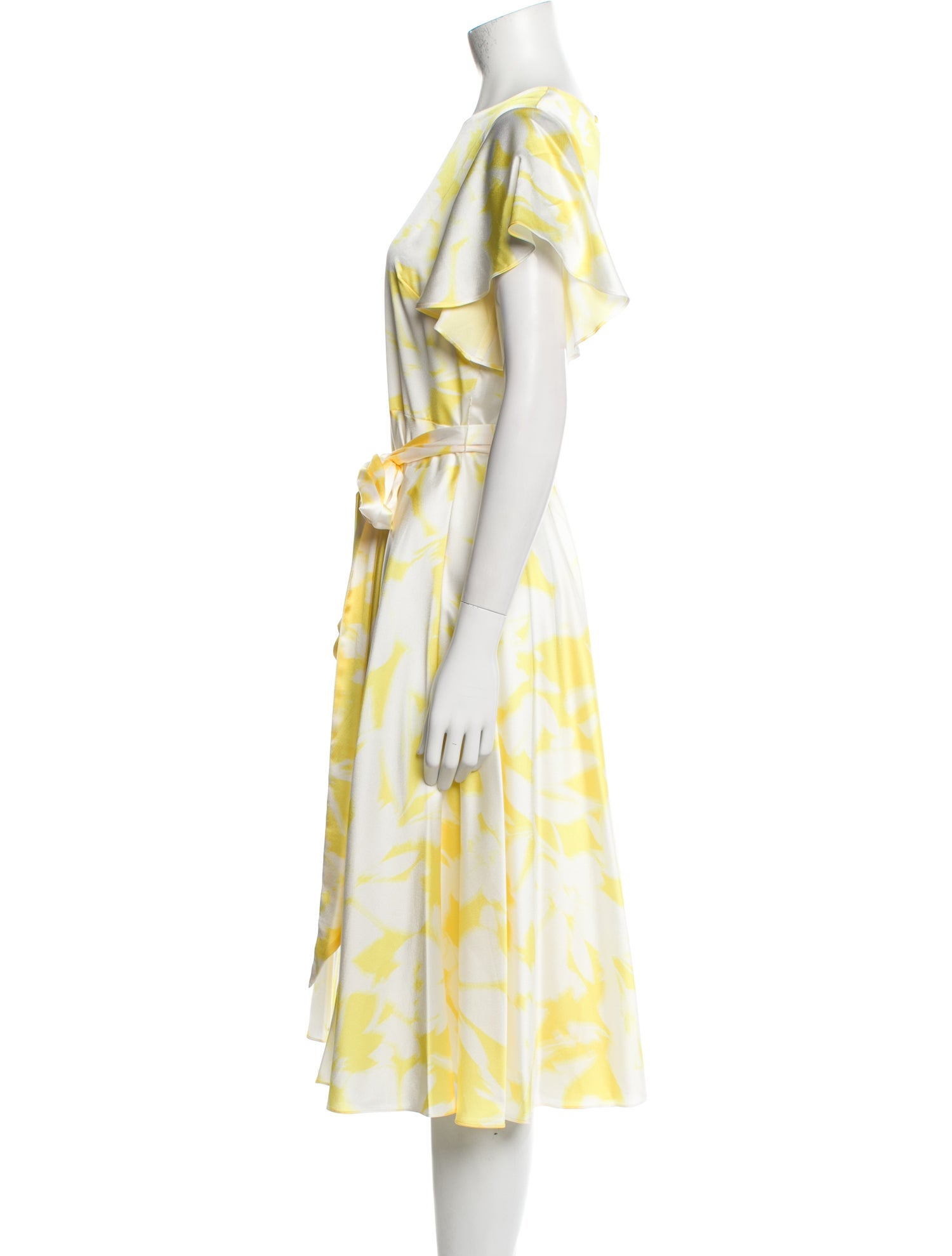ML Monique Lhuillier Printed Midi Length Dress w/ Tags