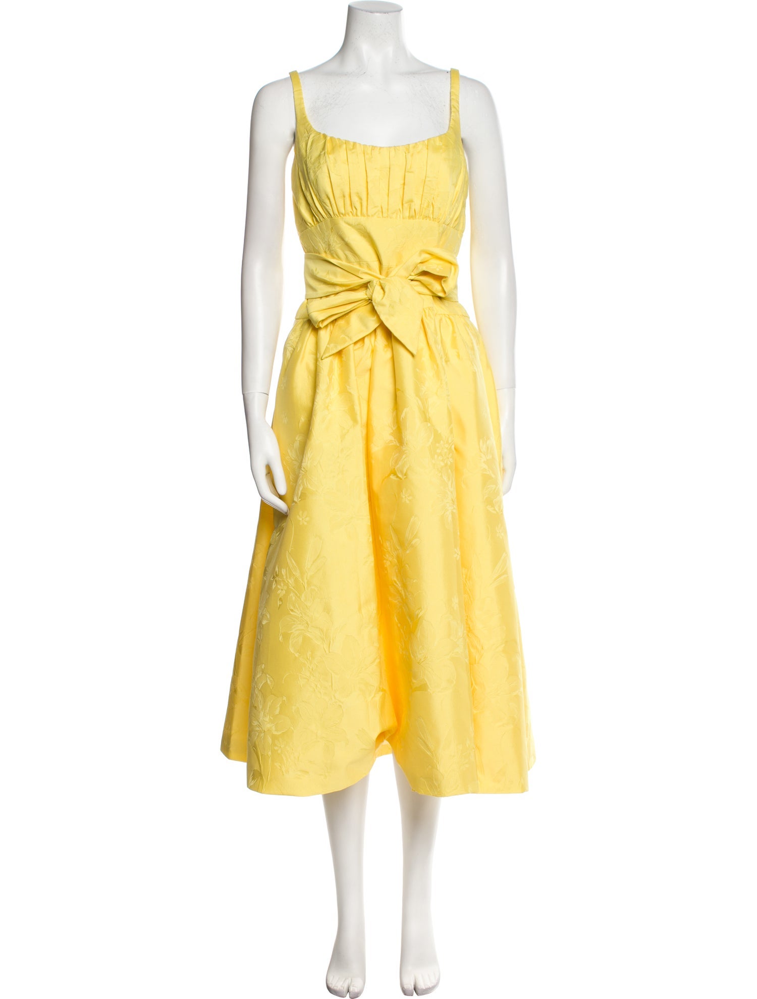 ML Monique Lhuillier Square Neckline Long Dress