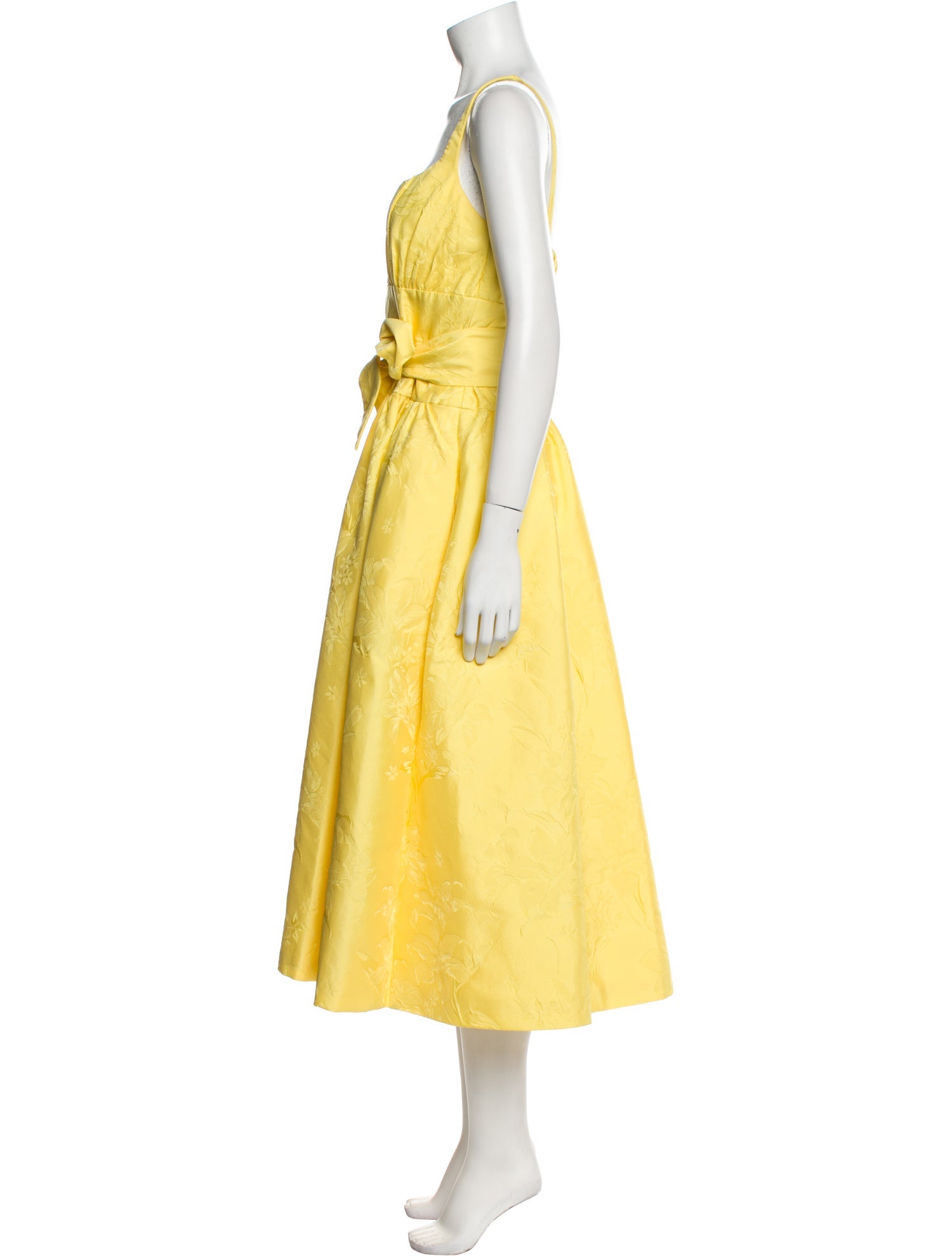 ML Monique Lhuillier Square Neckline Long Dress