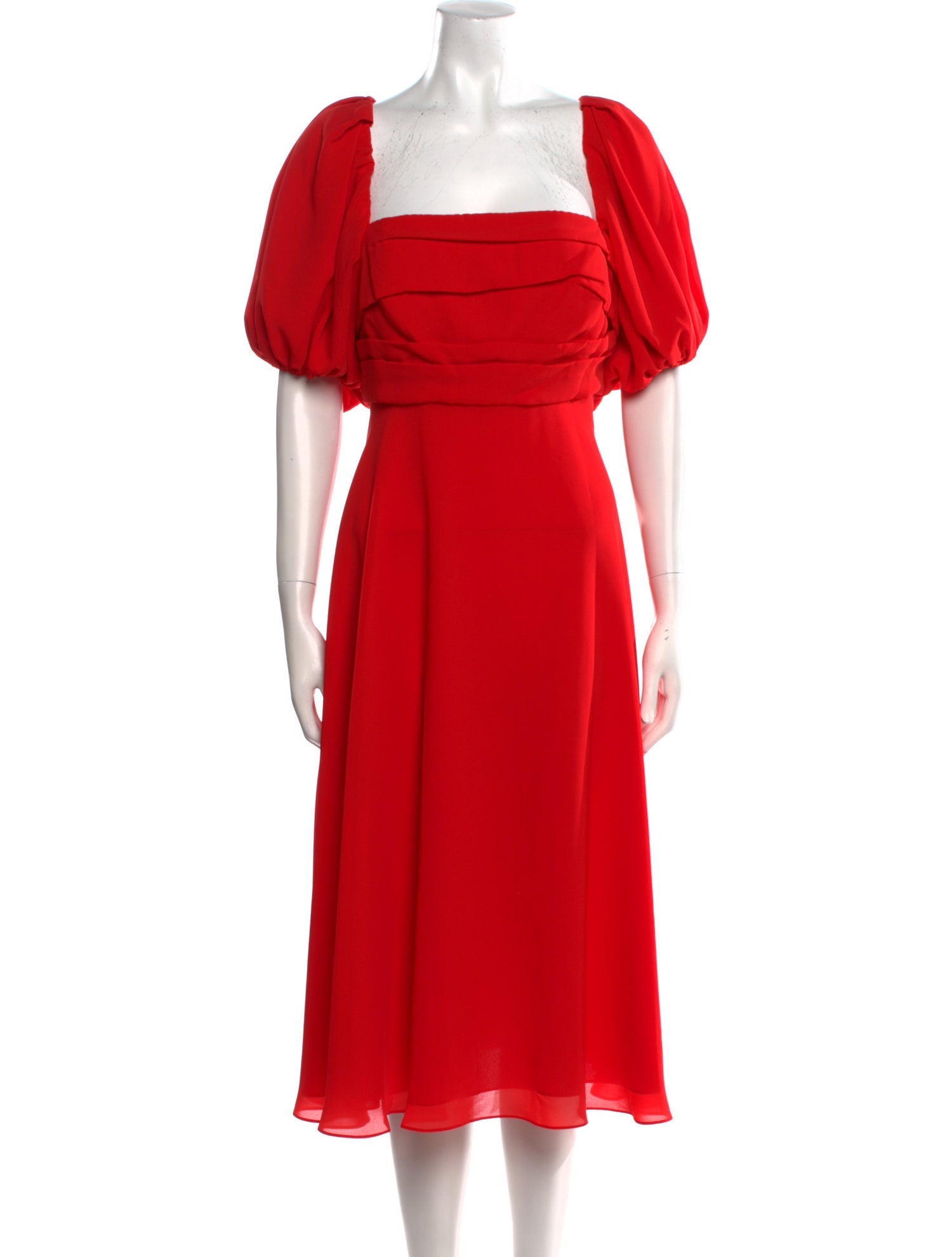 ML Monique Lhuillier Square Neckline Midi Length Dress w/ Tags