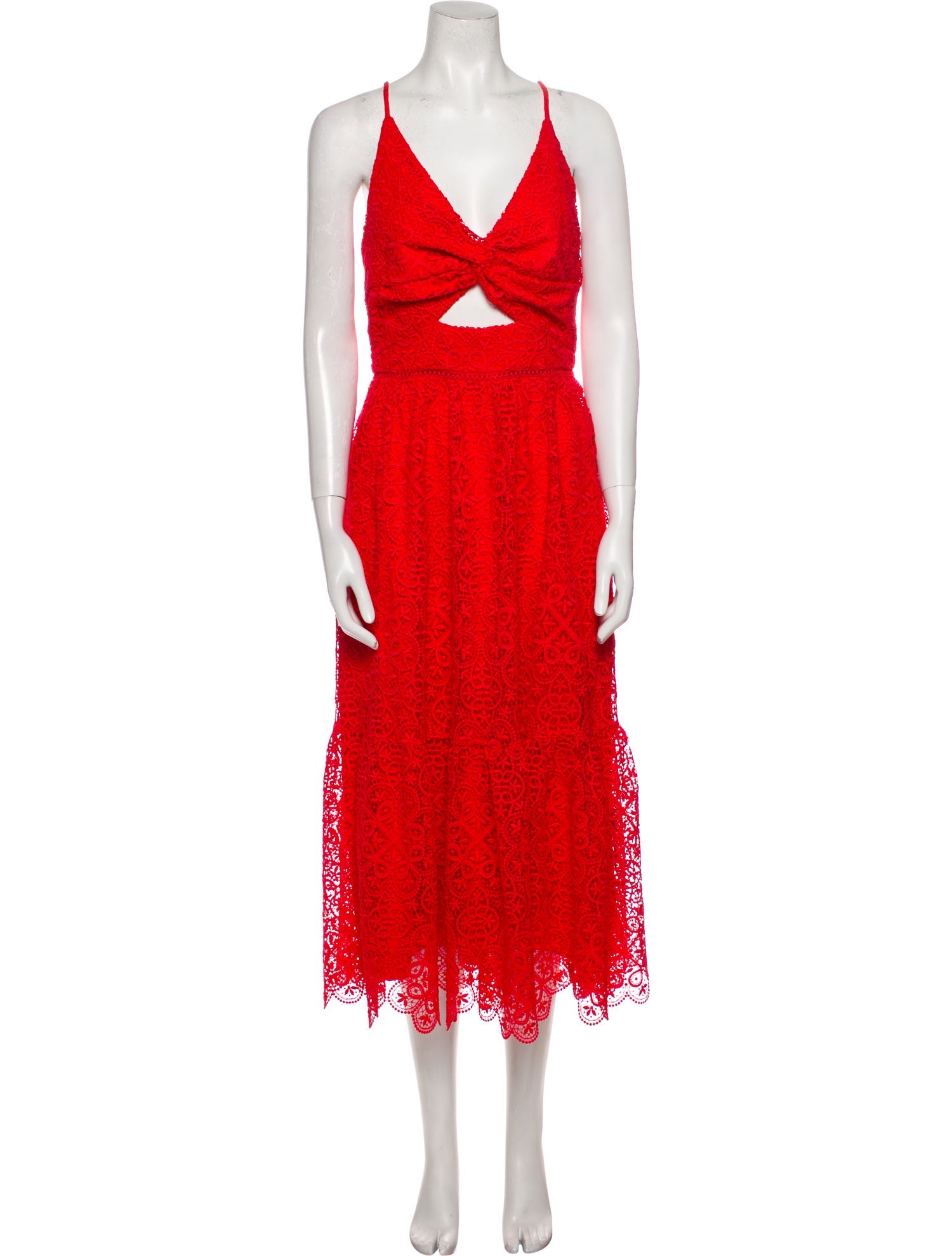 ML Monique Lhuillier V-Neck Long Dress