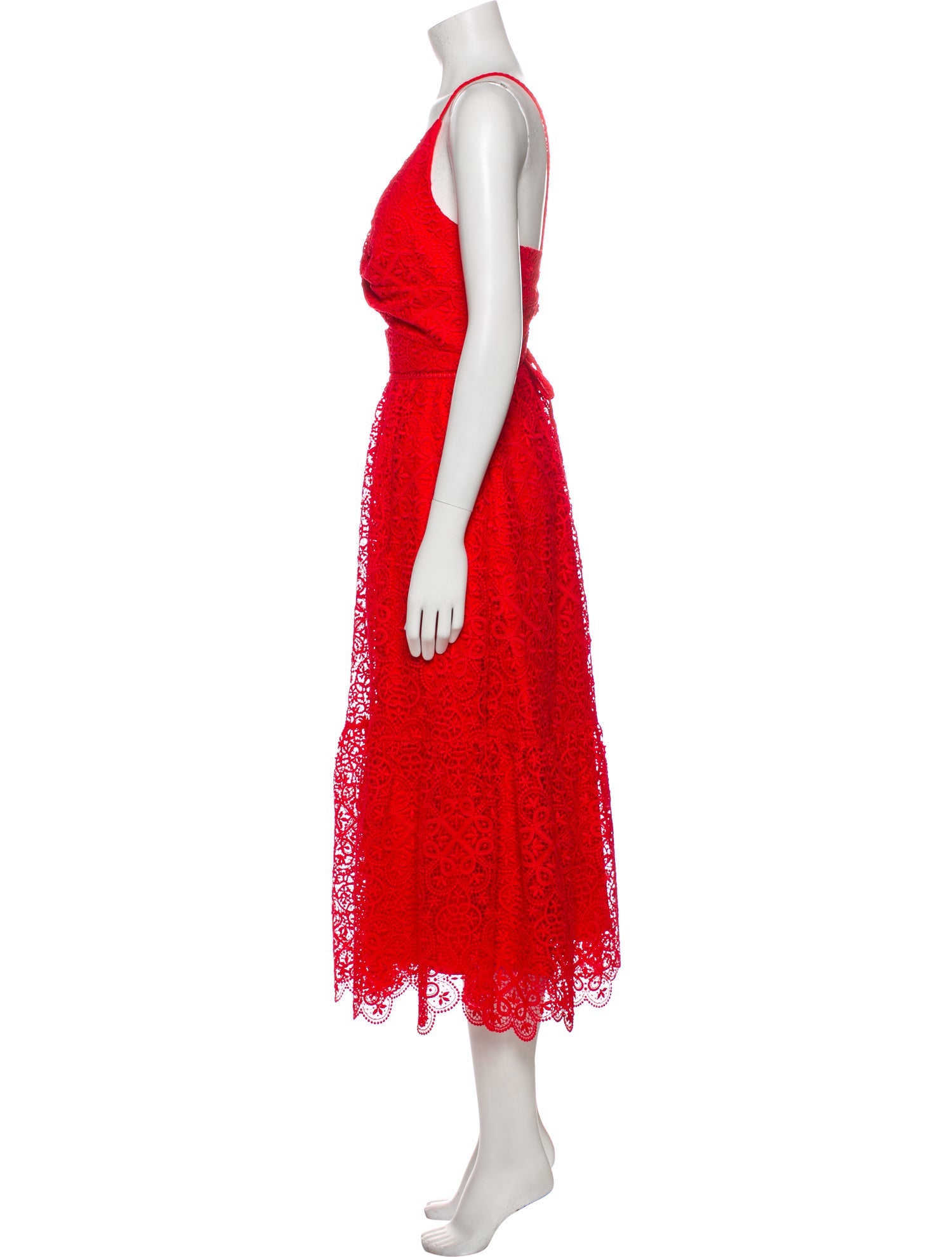 ML Monique Lhuillier V-Neck Long Dress