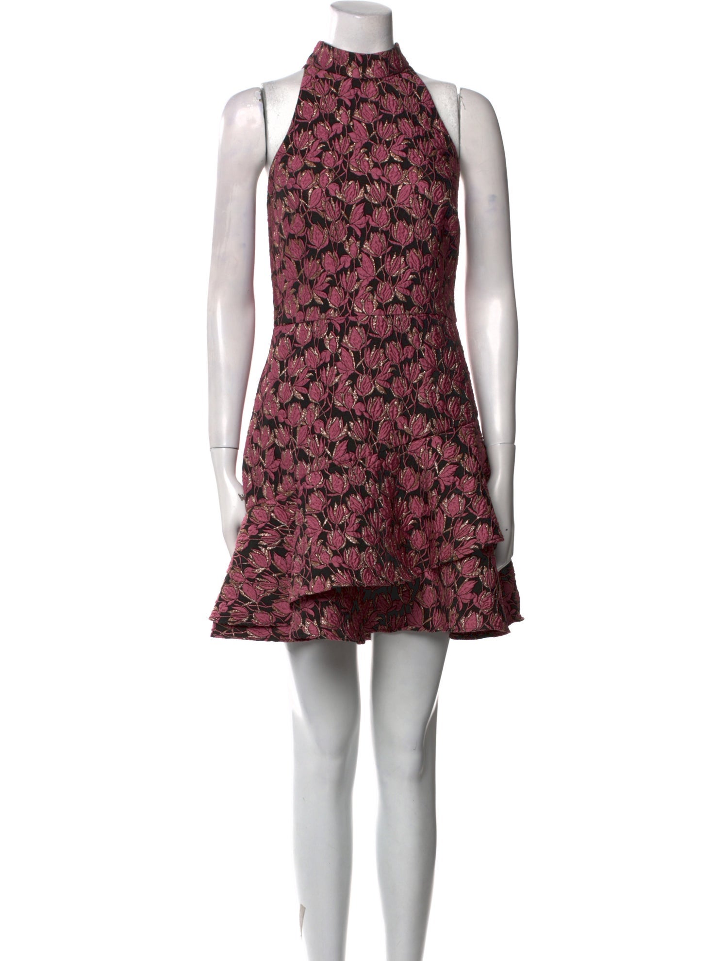 ML Monique Lhuillier Floral Print Mini Dress