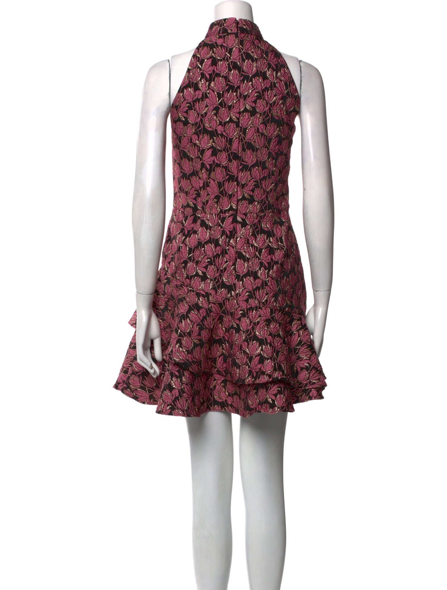ML Monique Lhuillier Floral Print Mini Dress