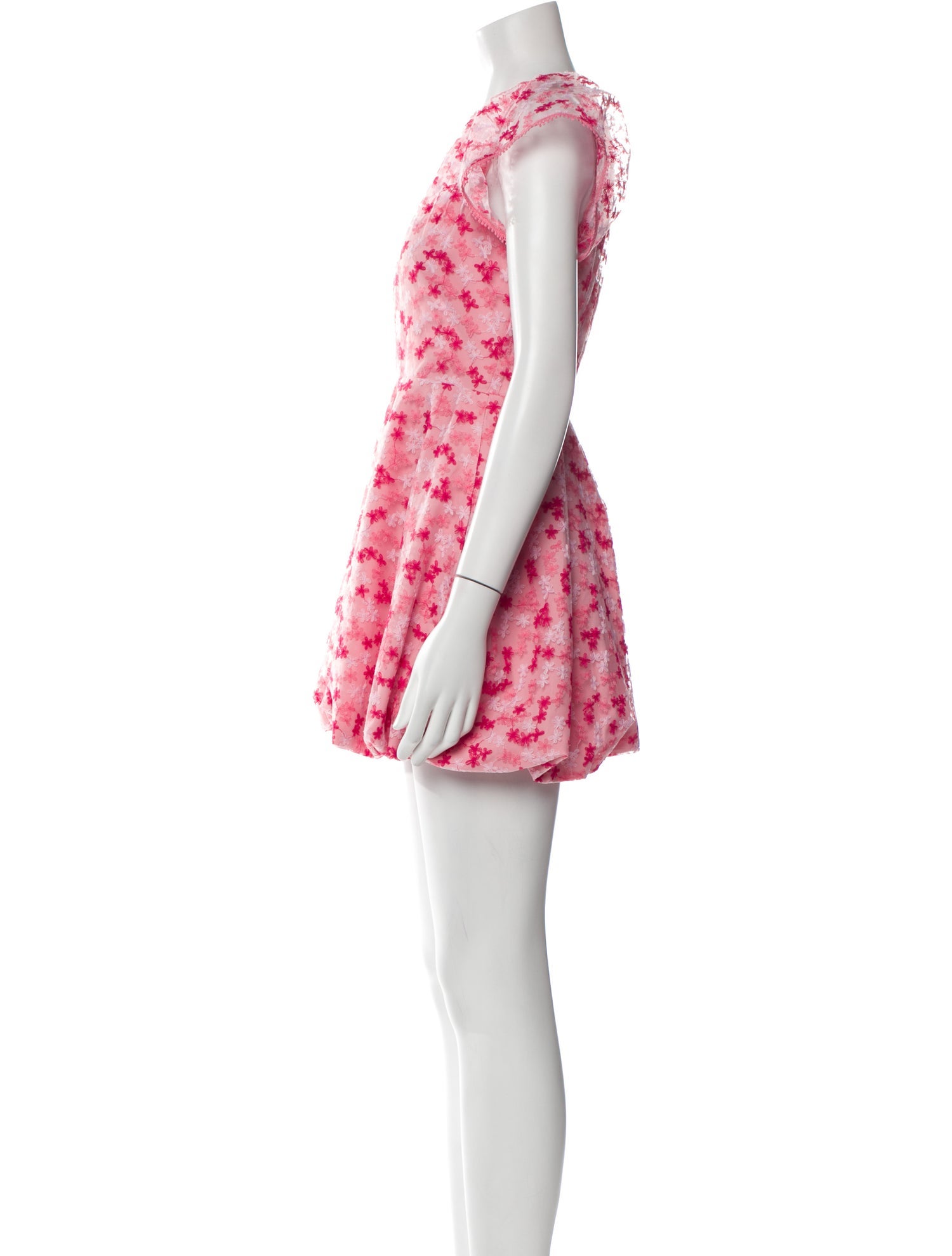 ML Monique Lhuillier Floral Print Mini Dress