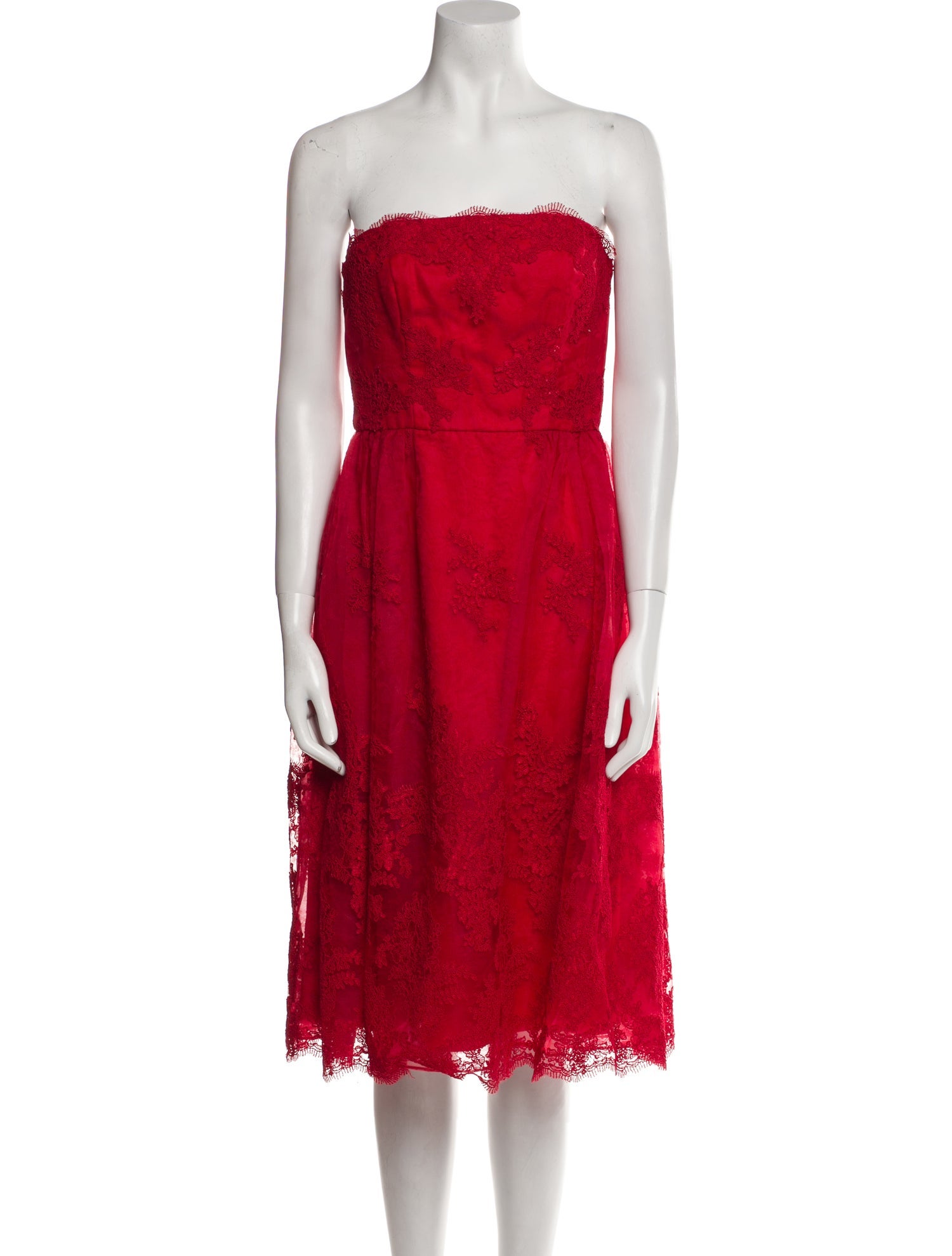 ML Monique Lhuillier Strapless Mini Dress