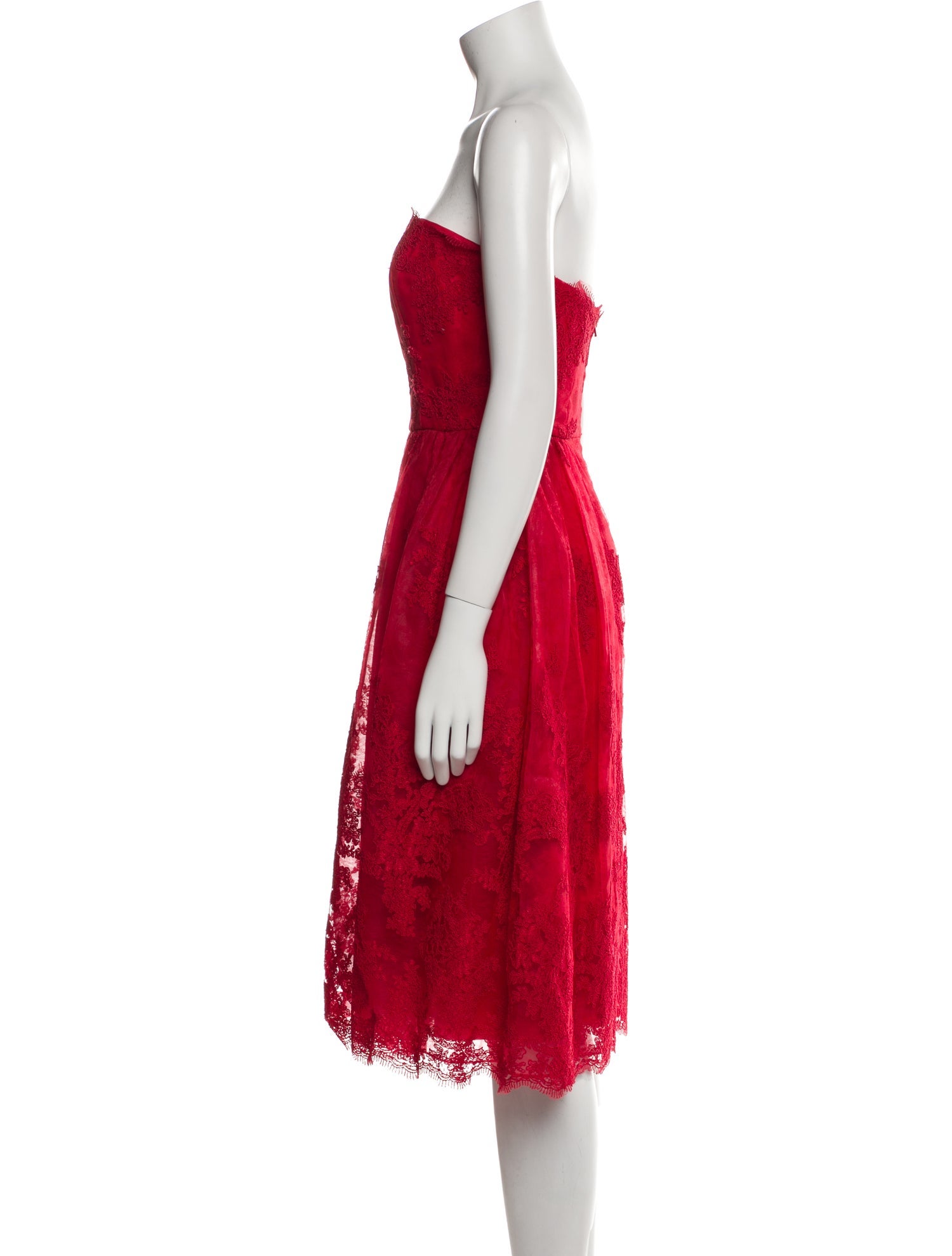 ML Monique Lhuillier Strapless Mini Dress