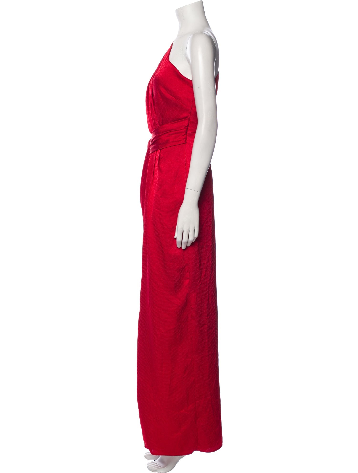 ML Monique Lhuillier One-Shoulder Long Dress