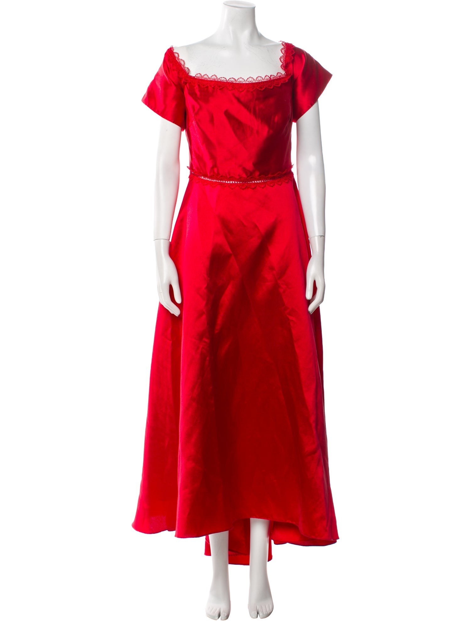 ML Monique Lhuillier Square Neckline Long Dress