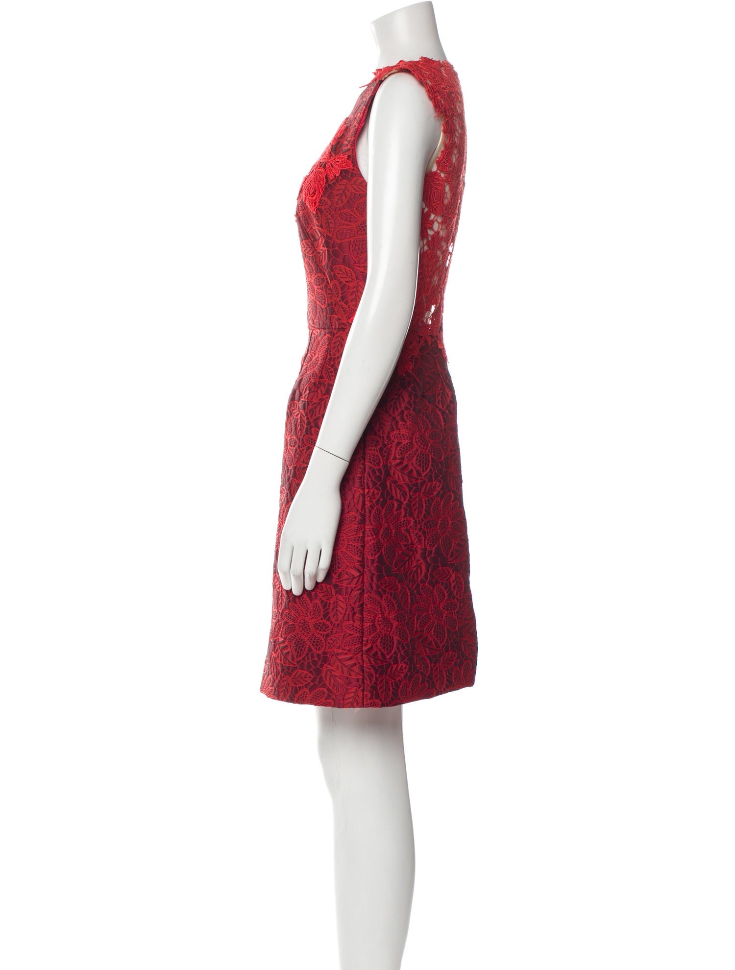 ML Monique Lhuillier Printed Mini Dress