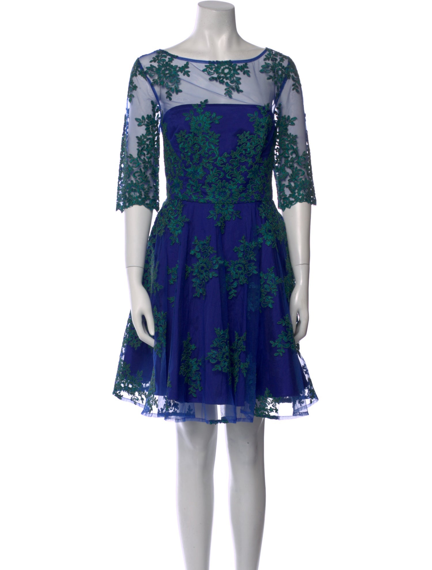 ML Monique Lhuillier Floral Print Mini Dress