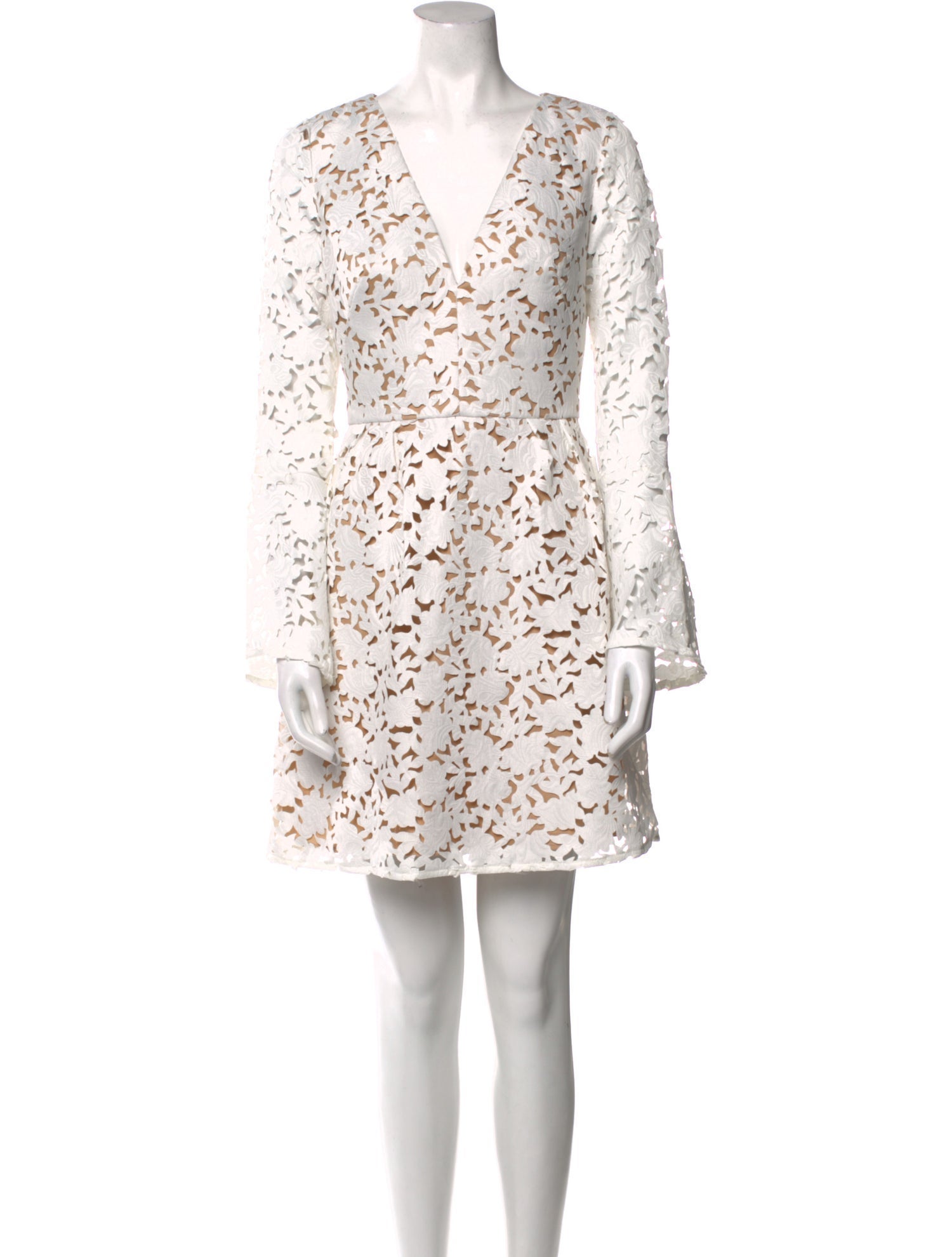 ML Monique Lhuillier Lace Pattern Mini Dress w/ Tags