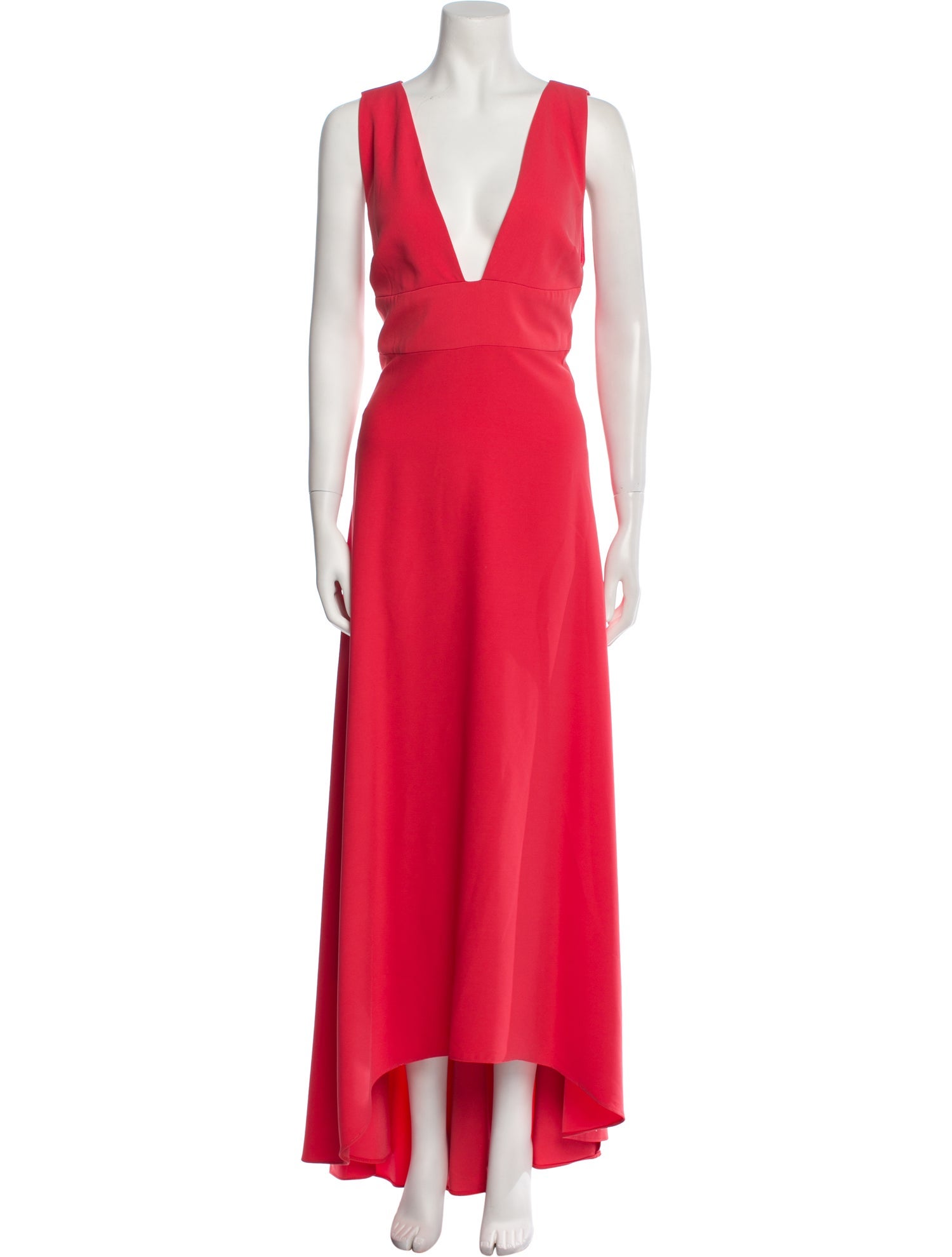ML Monique Lhuillier Plunge Neckline Long Dress