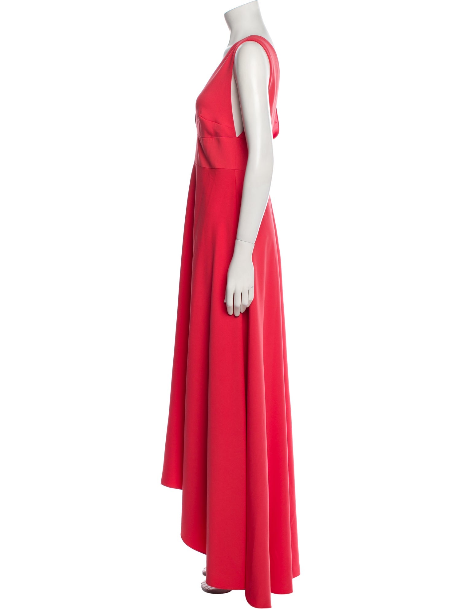 ML Monique Lhuillier Plunge Neckline Long Dress