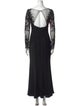 ML Monique Lhuillier Bateau Neckline Long Dress