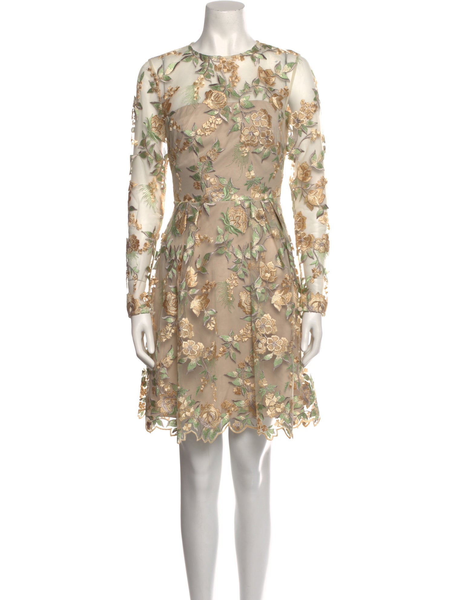 ML Monique Lhuillier Floral Print Mini Dress