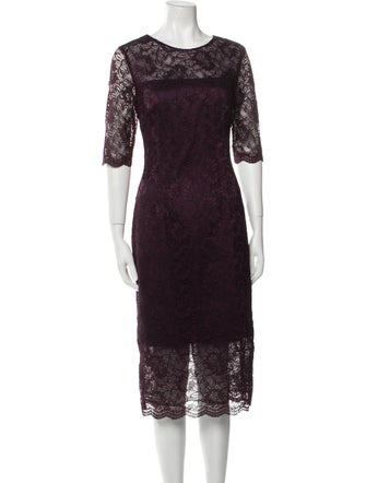 ML Monique Lhuillier Nylon Midi Length Dress