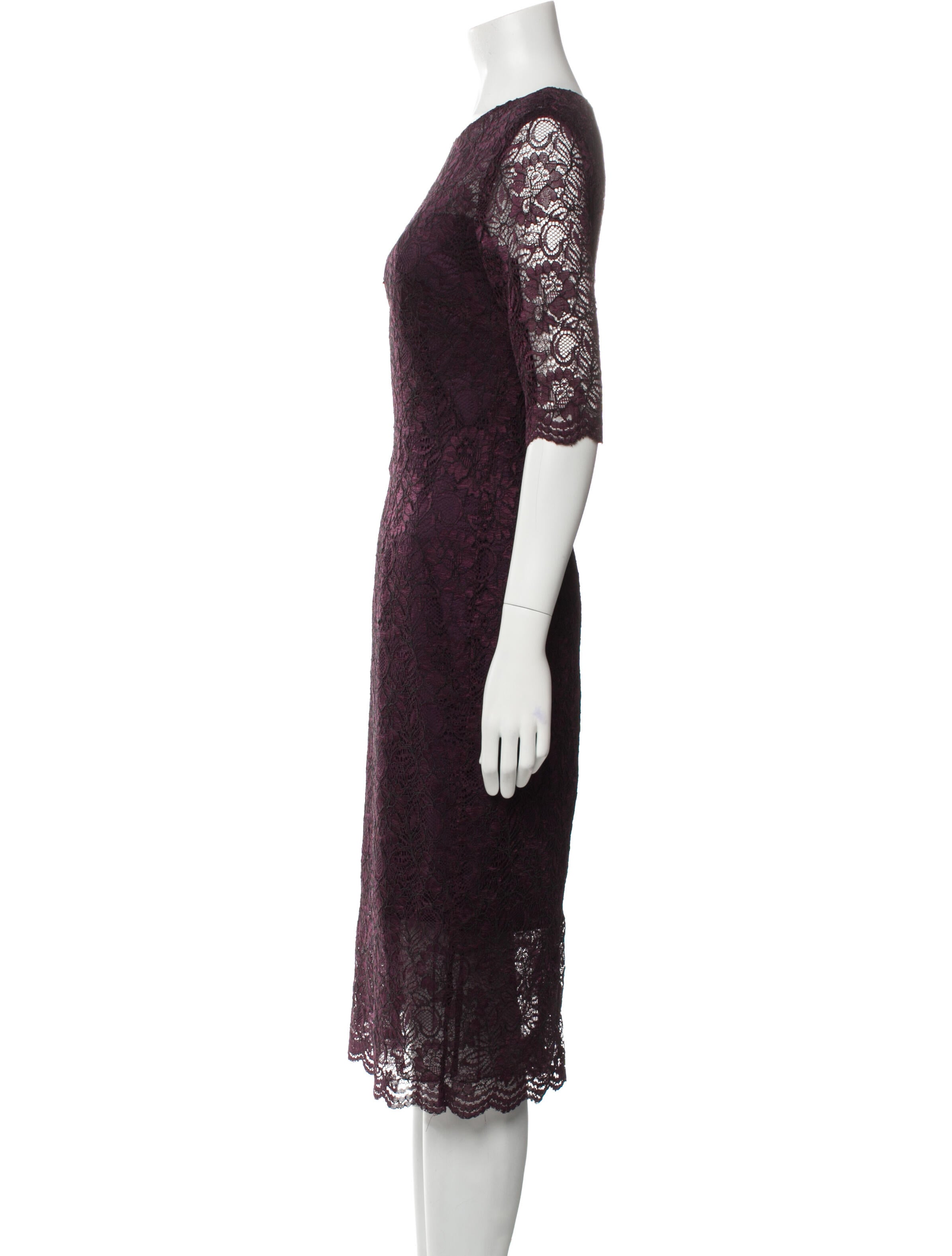 ML Monique Lhuillier Nylon Midi Length Dress