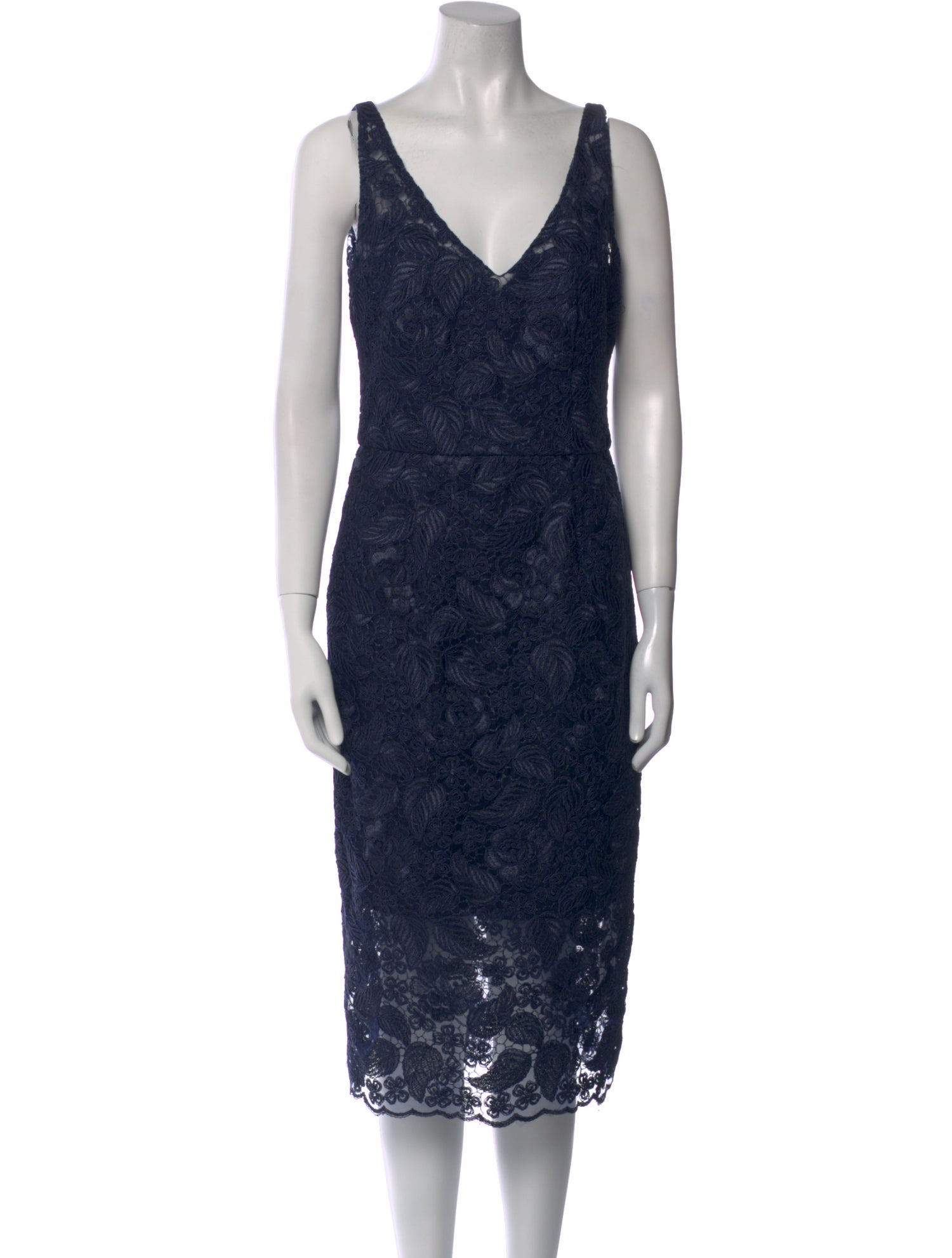 ML Monique Lhuillier Lace Pattern Midi Length Dress w/ Tags
