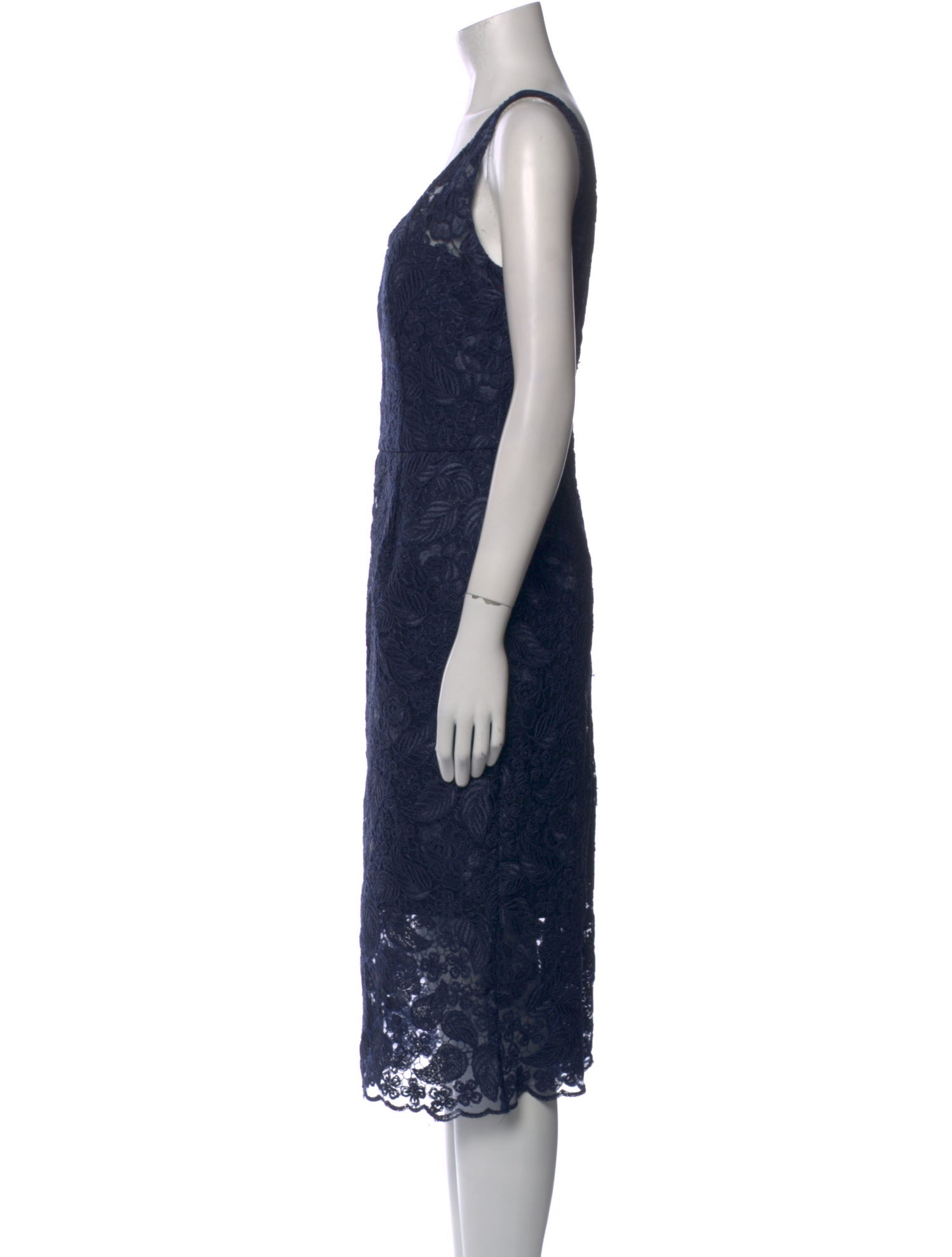 ML Monique Lhuillier Lace Pattern Midi Length Dress w/ Tags