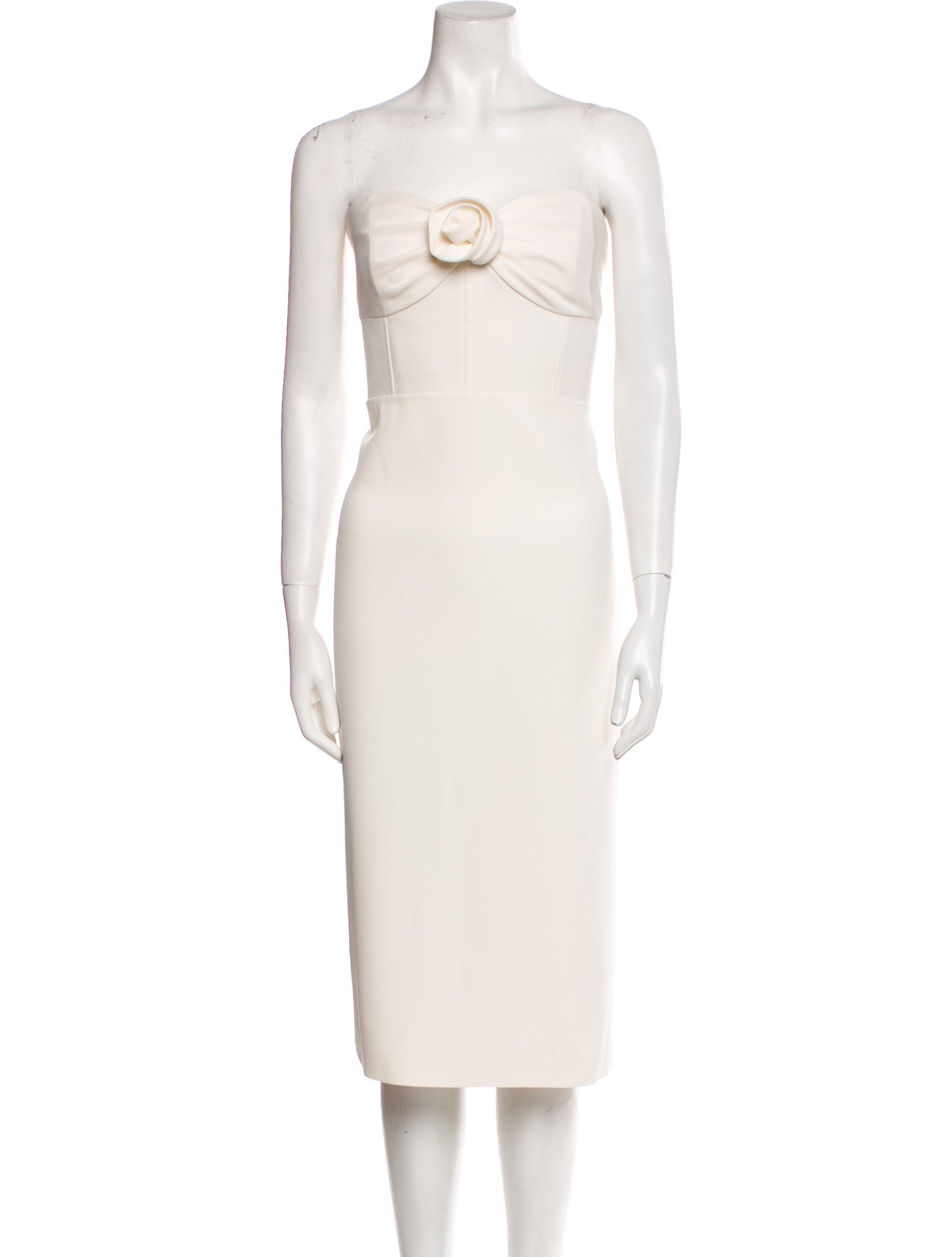 ML Monique Lhuillier Strapless Knee-Length Dress