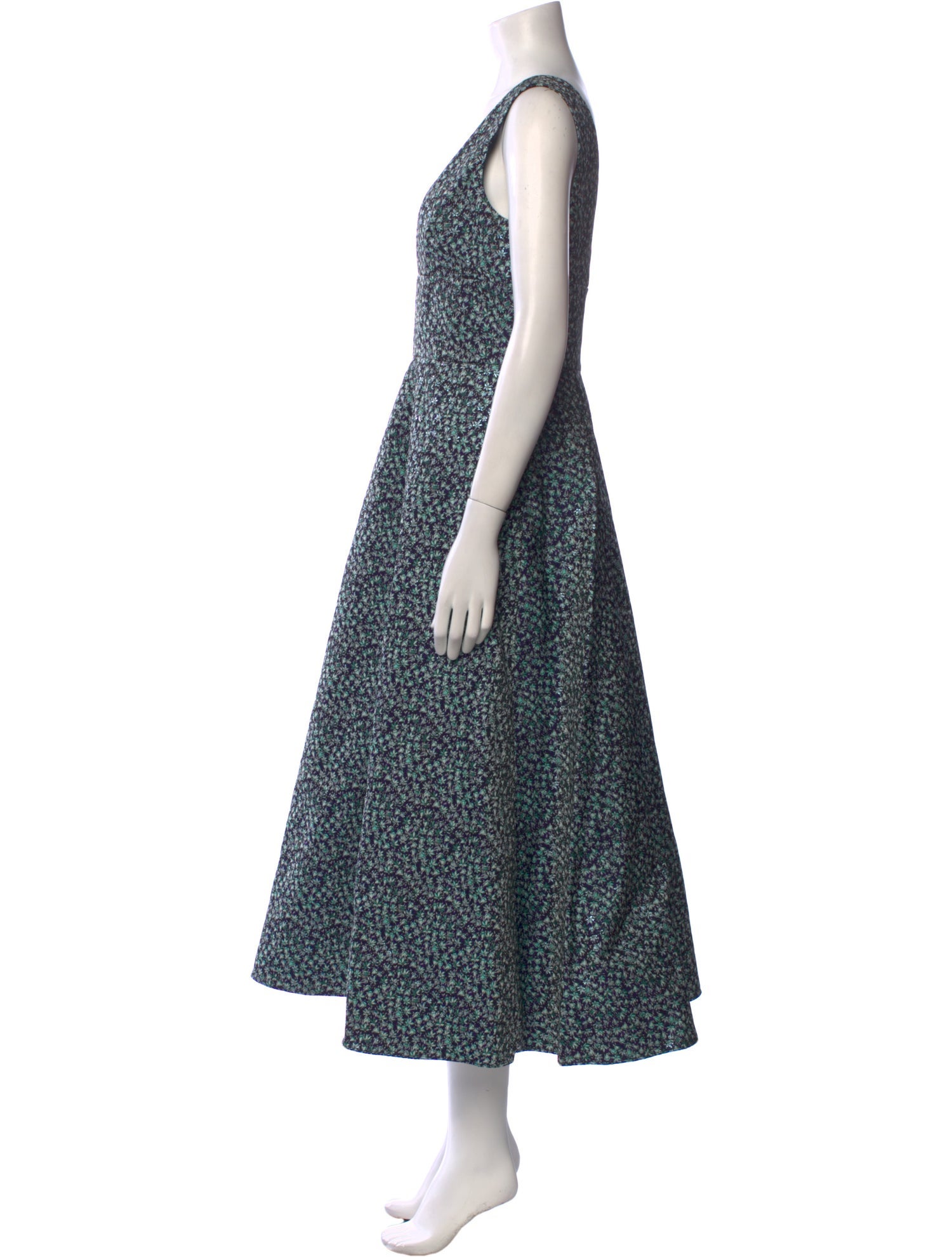 ML Monique Lhuillier Printed Long Dress w/ Tags