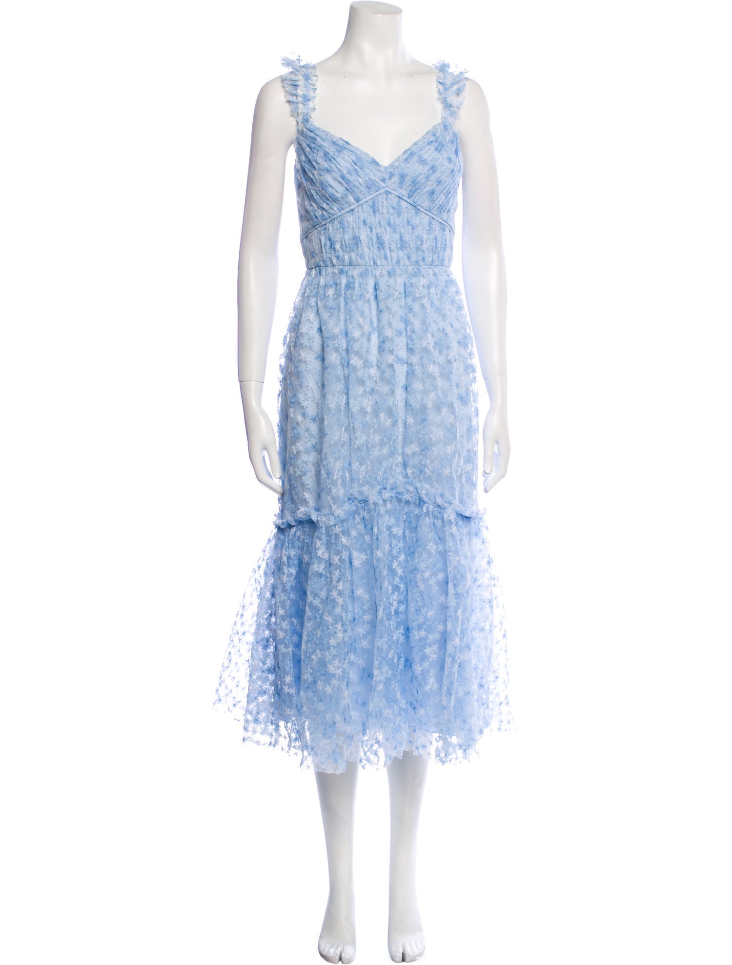 ML Monique Lhuillier Lace Pattern Long Dress w/ Tags