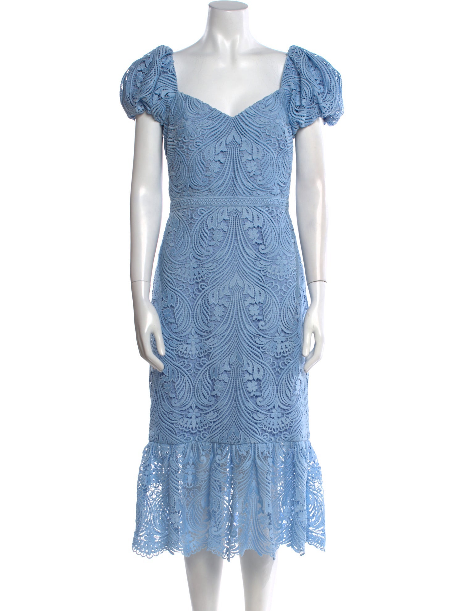 ML Monique Lhuillier Square Neckline Long Dress