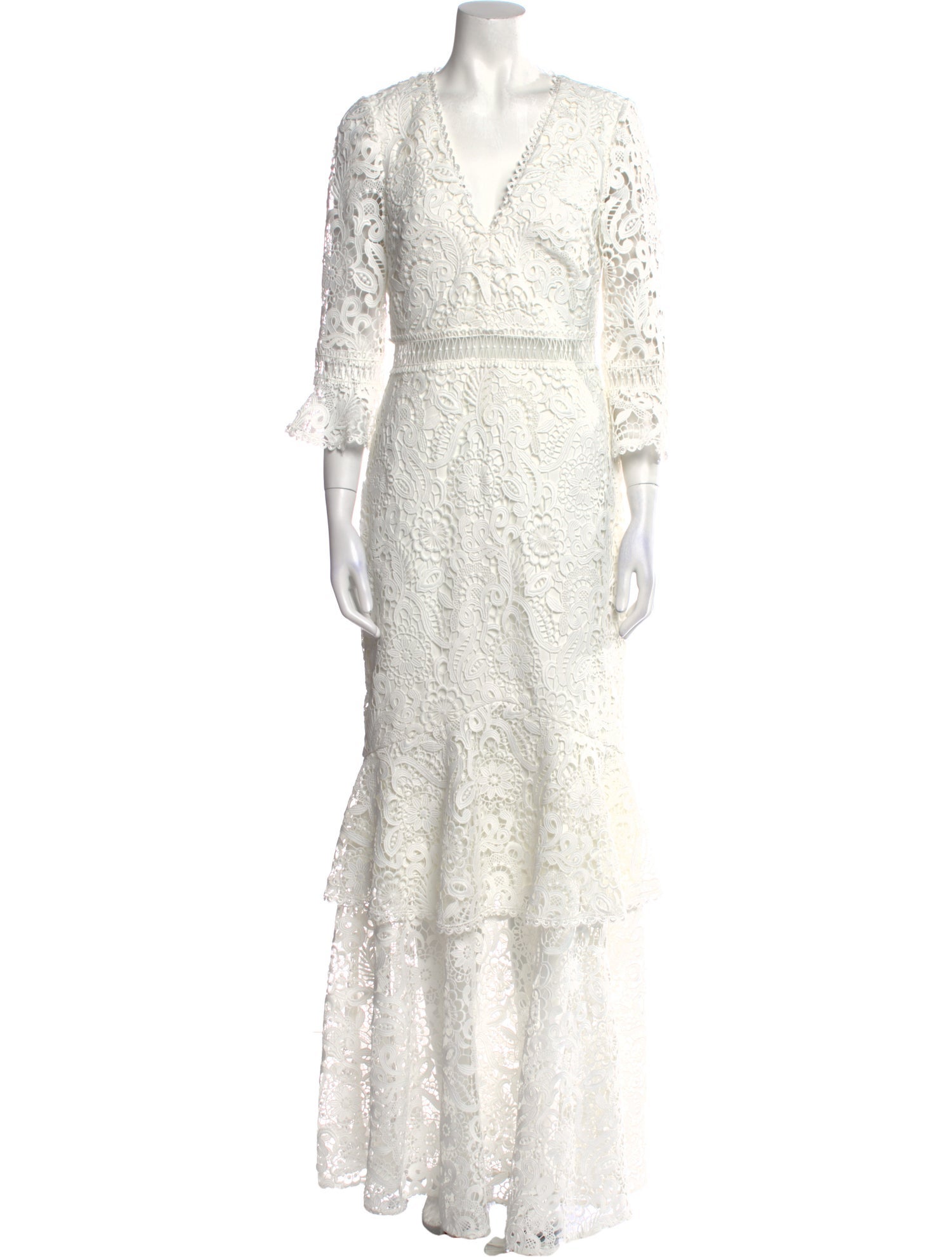 ML Monique Lhuillier Patterned Long Dress