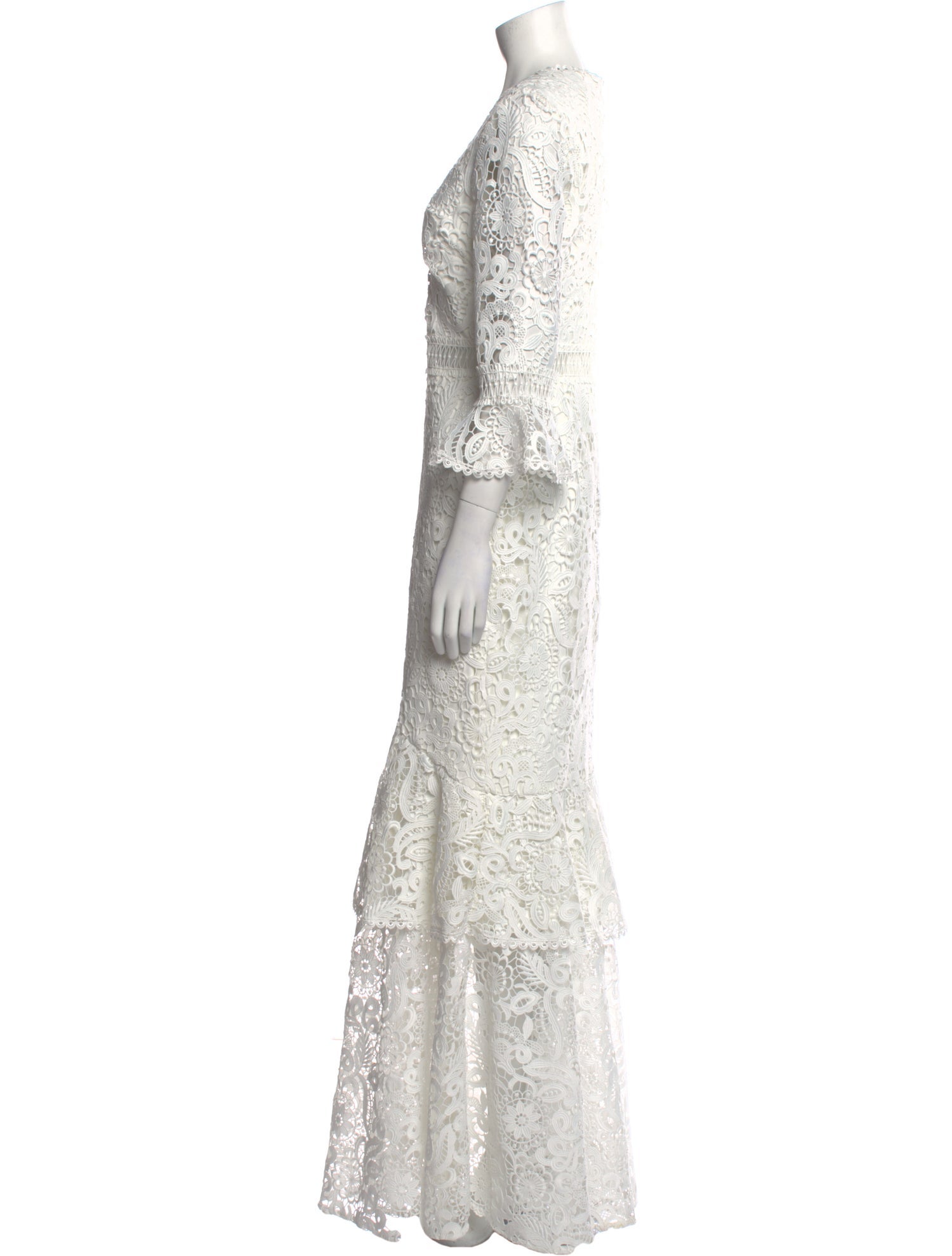 ML Monique Lhuillier Patterned Long Dress