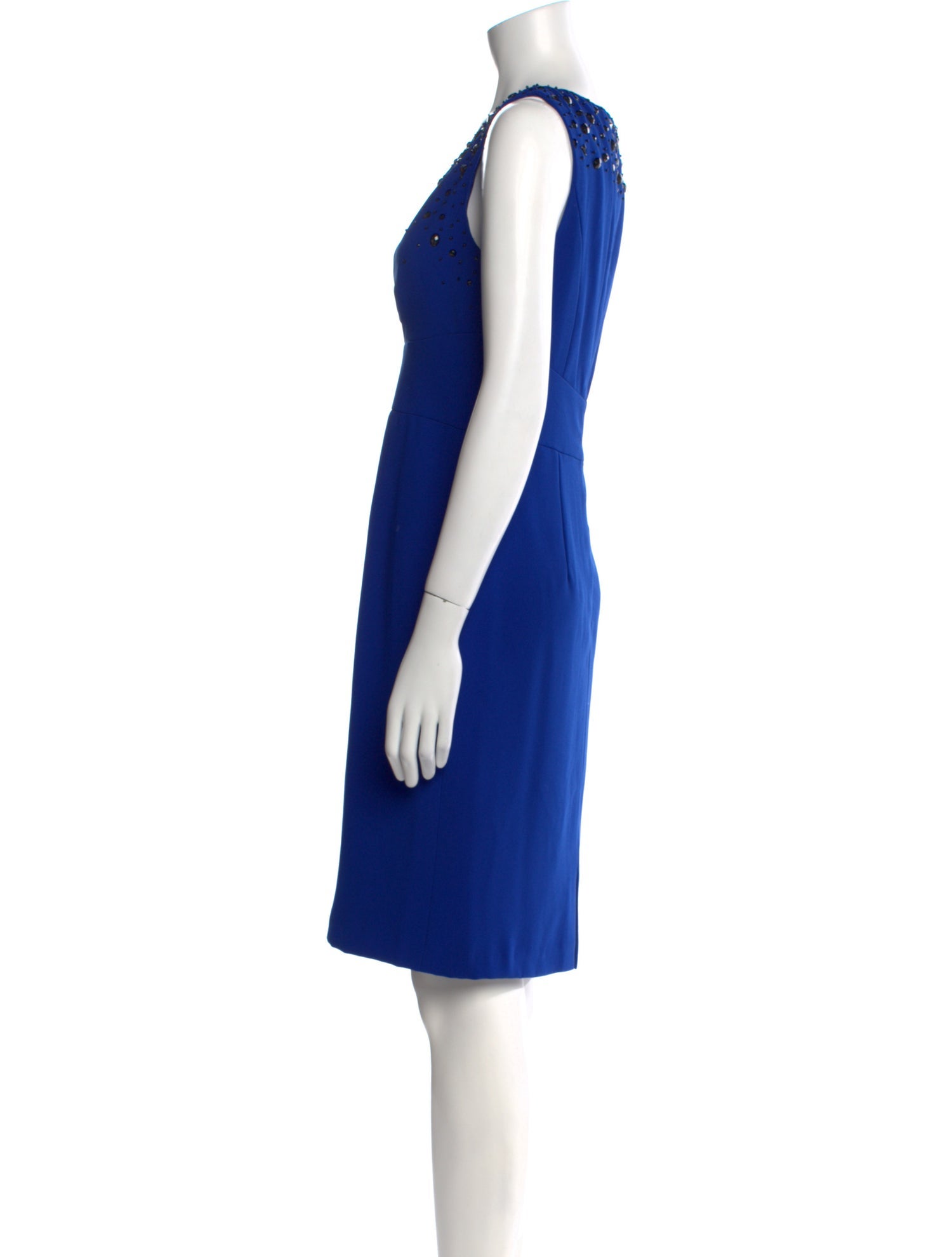 ML Monique Lhuillier V-Neck Knee-Length Dress