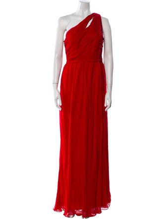 ML Monique Lhuillier Silk Long Dress