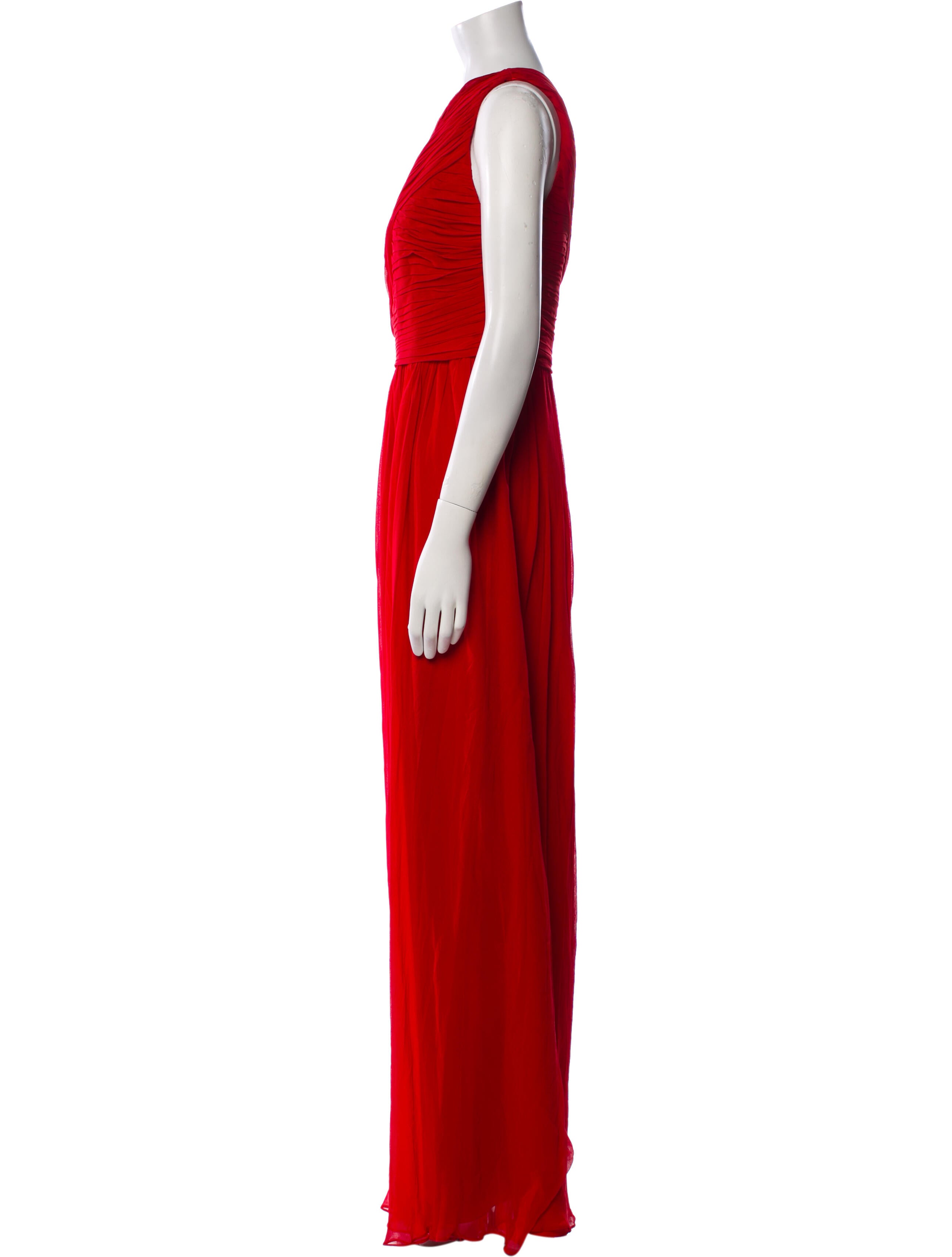ML Monique Lhuillier Silk Long Dress