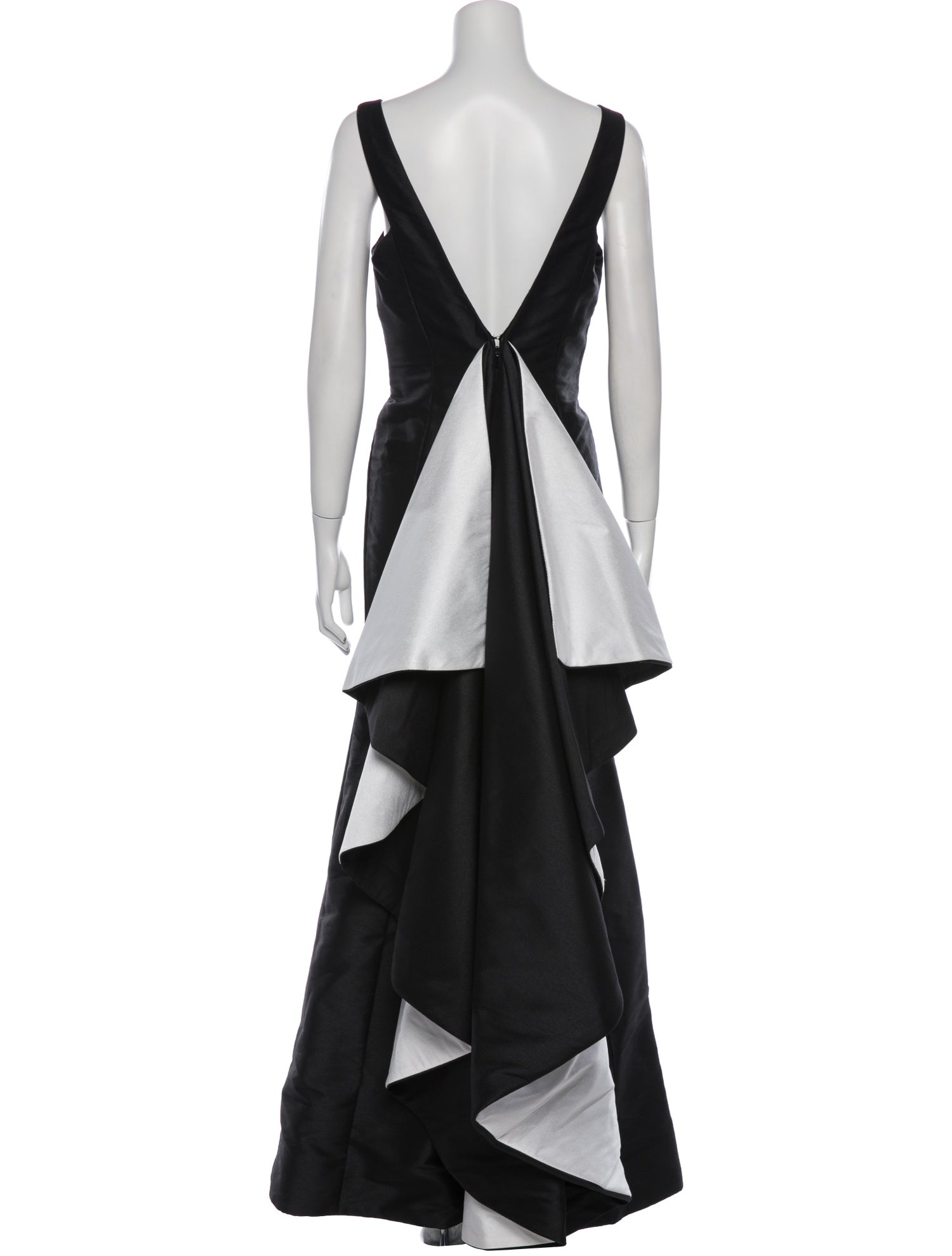 ML Monique Lhuillier V-Neck Long Dress